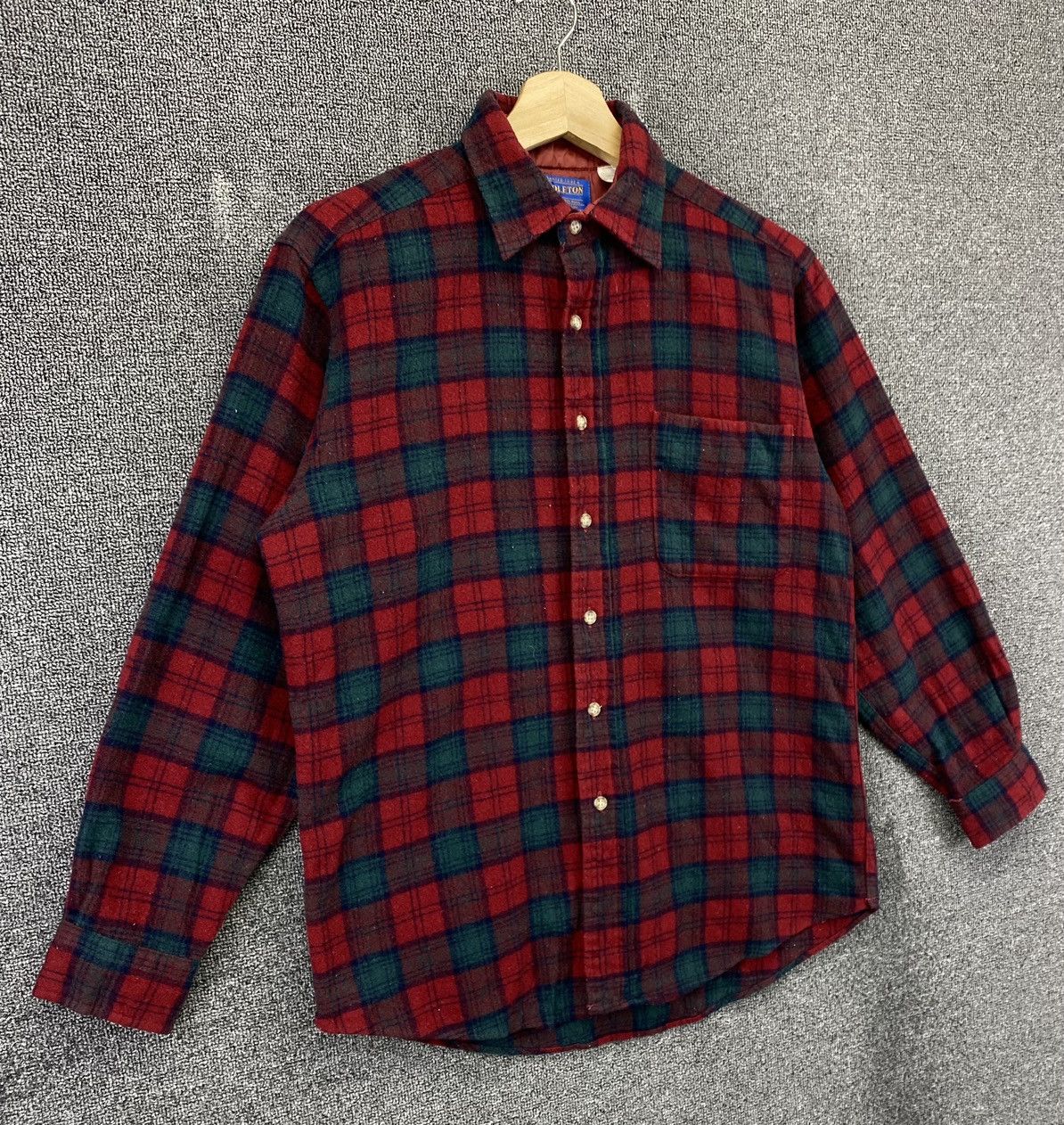 Pendleton Vintage Pendleton Wool Flannel Shadow Plaid Shirts Button Up Size M / US 6-8 / IT 42-44 - 2 Thumbnail