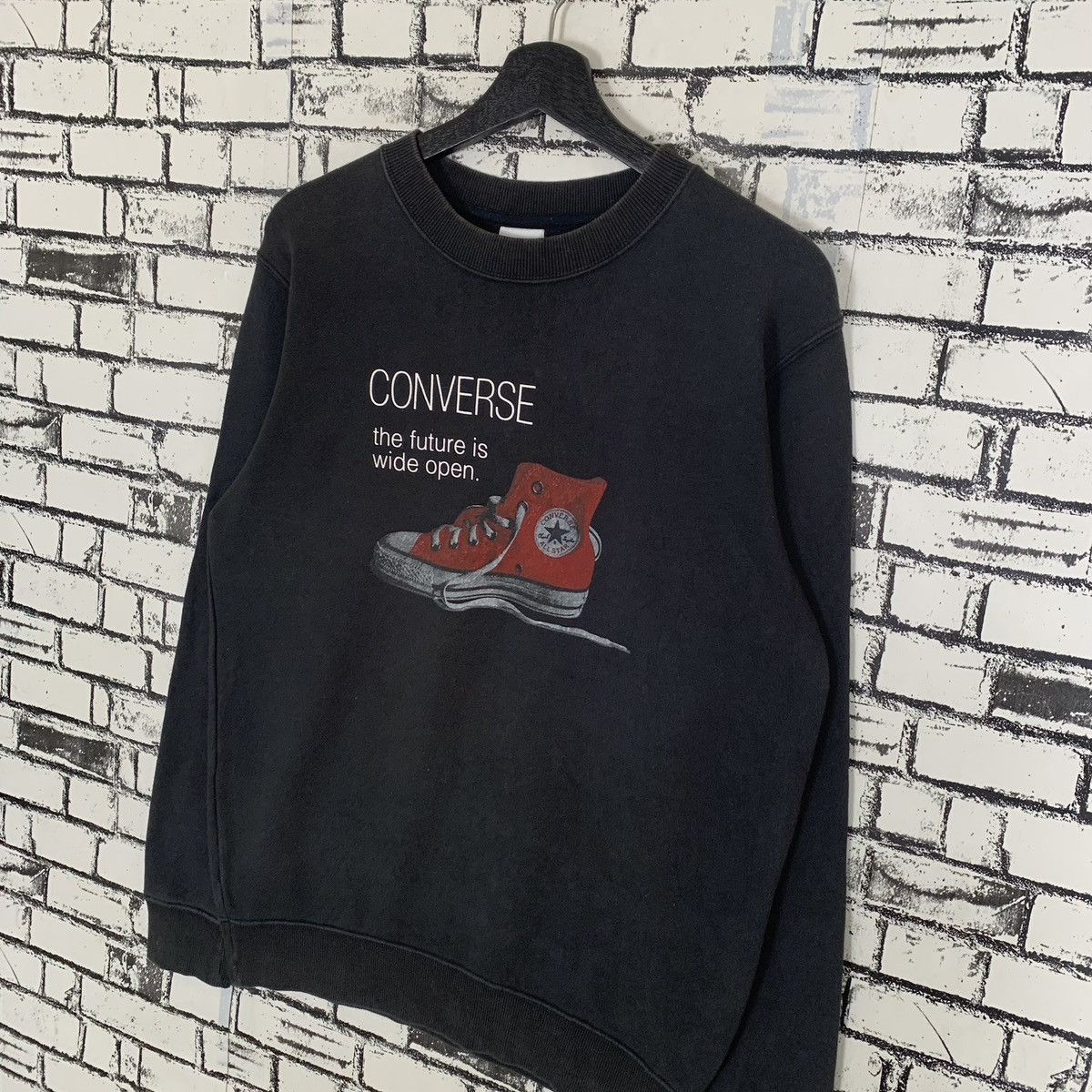 Converse Vintage Converse Shoe Graphic Sweatshirt Size US M / EU 48-50 / 2 - 2 Thumbnail