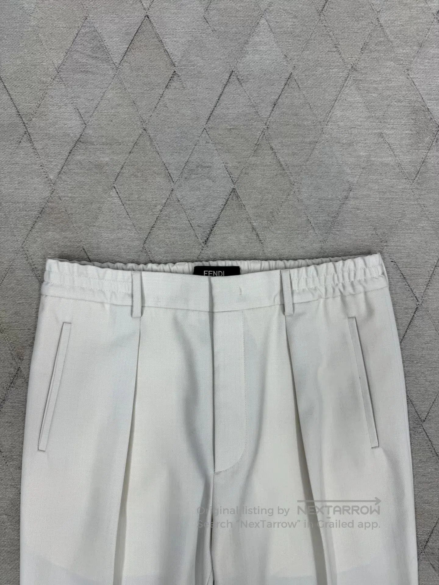 Fendi Fendi Spring Summer Ivory Wool Trousers. Size US 32 / EU 48 - 2 Thumbnail
