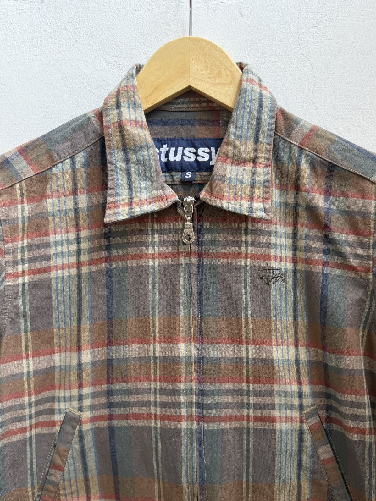 Stussy Vintage Stussy Madras Plaid Zip Jacket Size S / US 4 / IT 40 - 2 Thumbnail