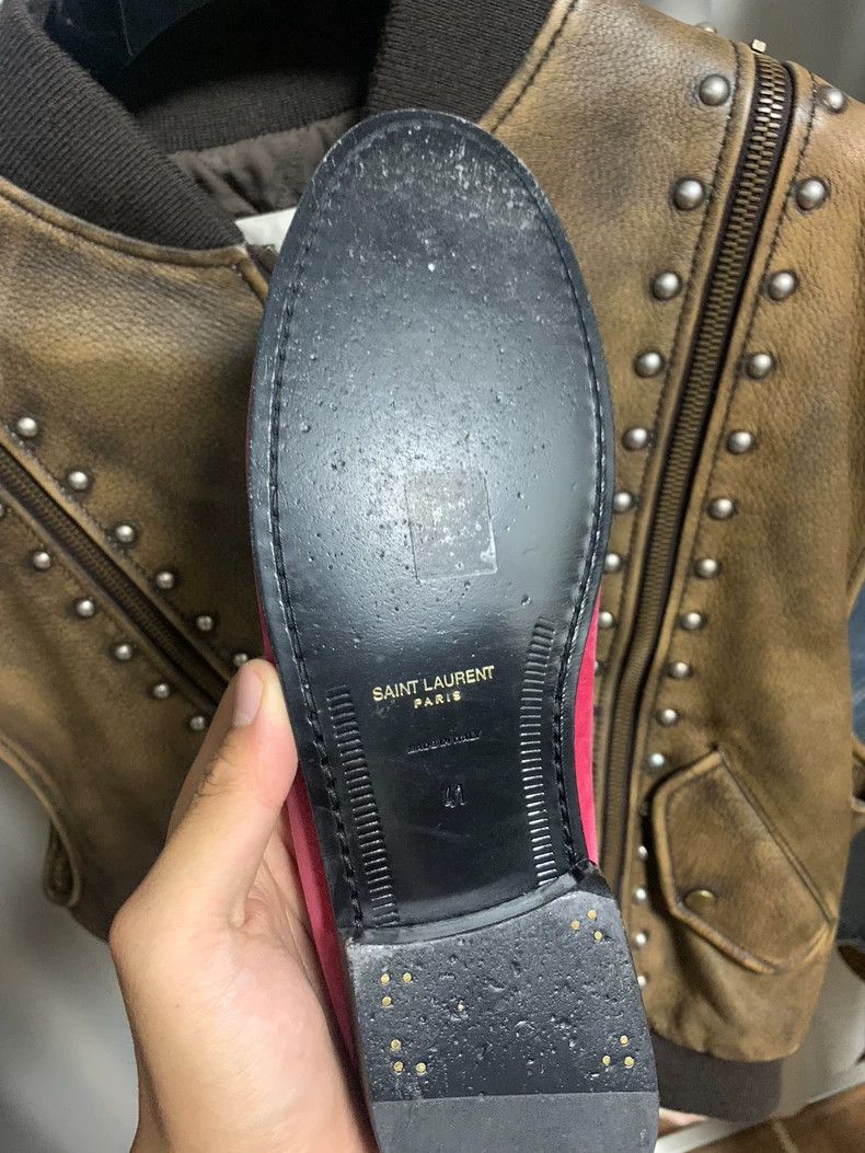Saint Laurent Paris Saint Laurent Paris 2020FW Pink suede loafer shoe Size US 8 / EU 41 - 2 Thumbnail