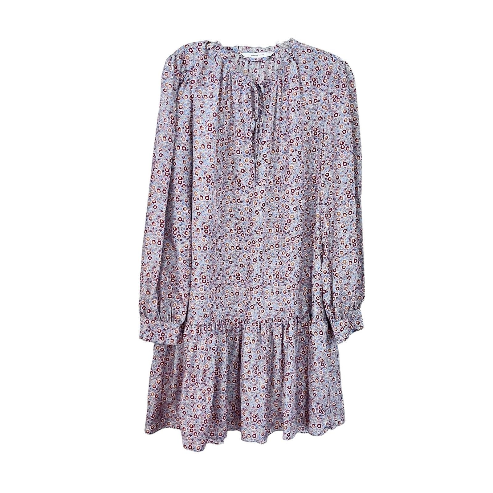 Rebecca Taylor Rebecca Taylor Violet Fleur Silk Floral Print Mini Dress Size S / US 4 / IT 40 - 1 Thumbnail