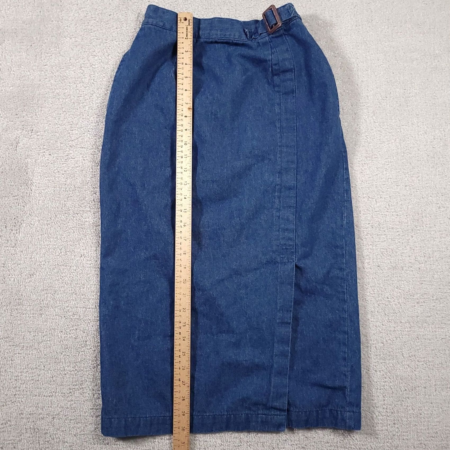 Talbots VINTAGE Talbots Skirt Womens 8 Blue Maxi A-Line Denim Prairie Cottage 90s Size 30" / US 8 / IT 44 - 5 Thumbnail