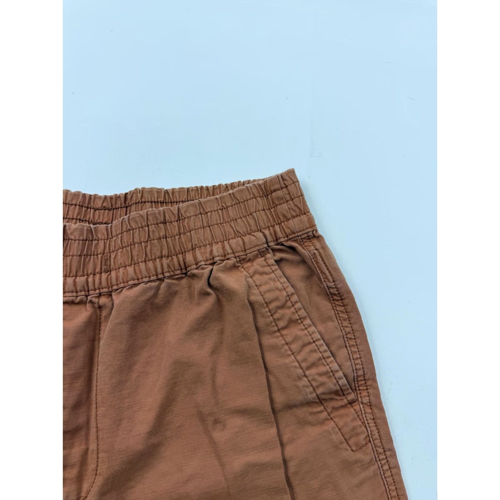 Gap Gap Pants Womens 8 Brown Pull On Straight Leg Chino Twill Elastic Waist Casual Size 30" / US 8 / IT 44 - 2 Thumbnail