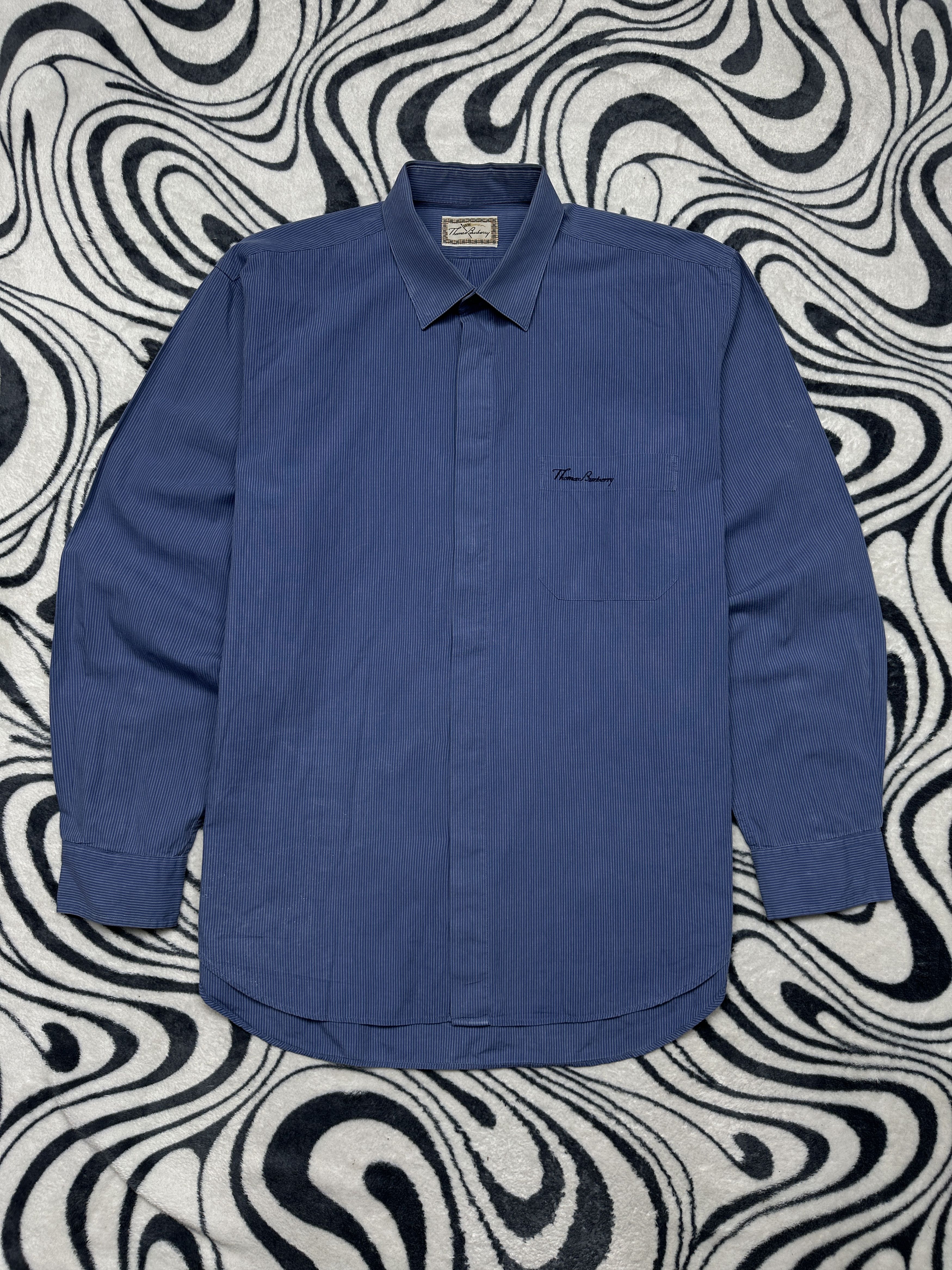 Burberry Thomas Burberry Mens Long Sleeve Shirt Size US XL / EU 56 / 4 - 1 Thumbnail
