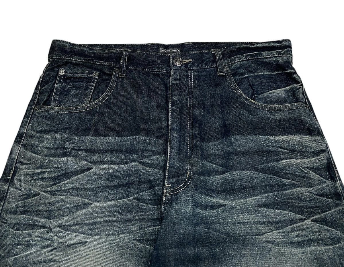 If Six Was Nine Rare Design Vintage Brand Amore Puro Baggy Jeans 1990s Size US 37 - 3 Thumbnail