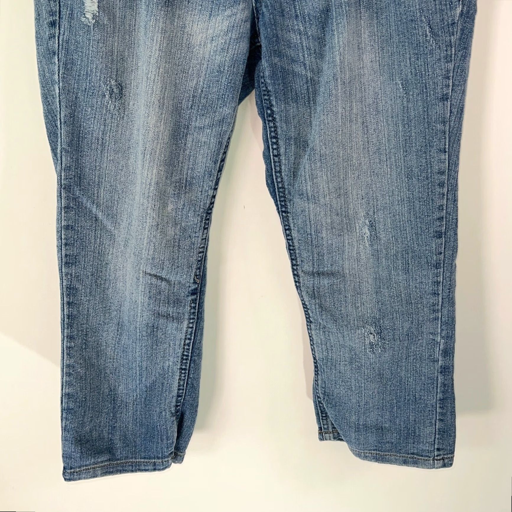 Vintage Paris Blues Womens Jeans Cropped Blue Distressed Stretch 7 Size 28" / US 6 / IT 42 - 5 Thumbnail