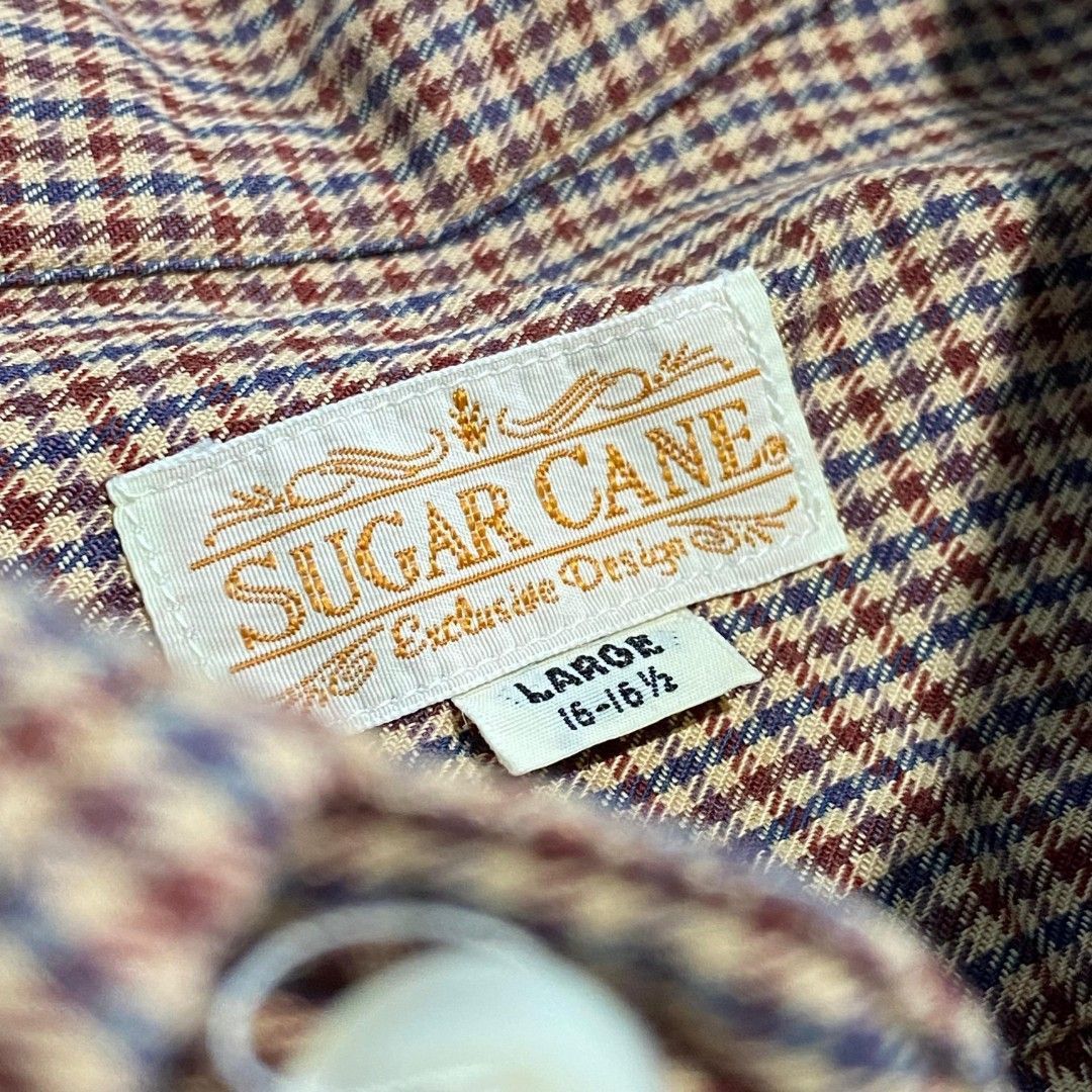 Sugar Cane Sugarcane Japan Plaid Long Shirt Size US L / EU 52-54 / 3 - 4 Thumbnail