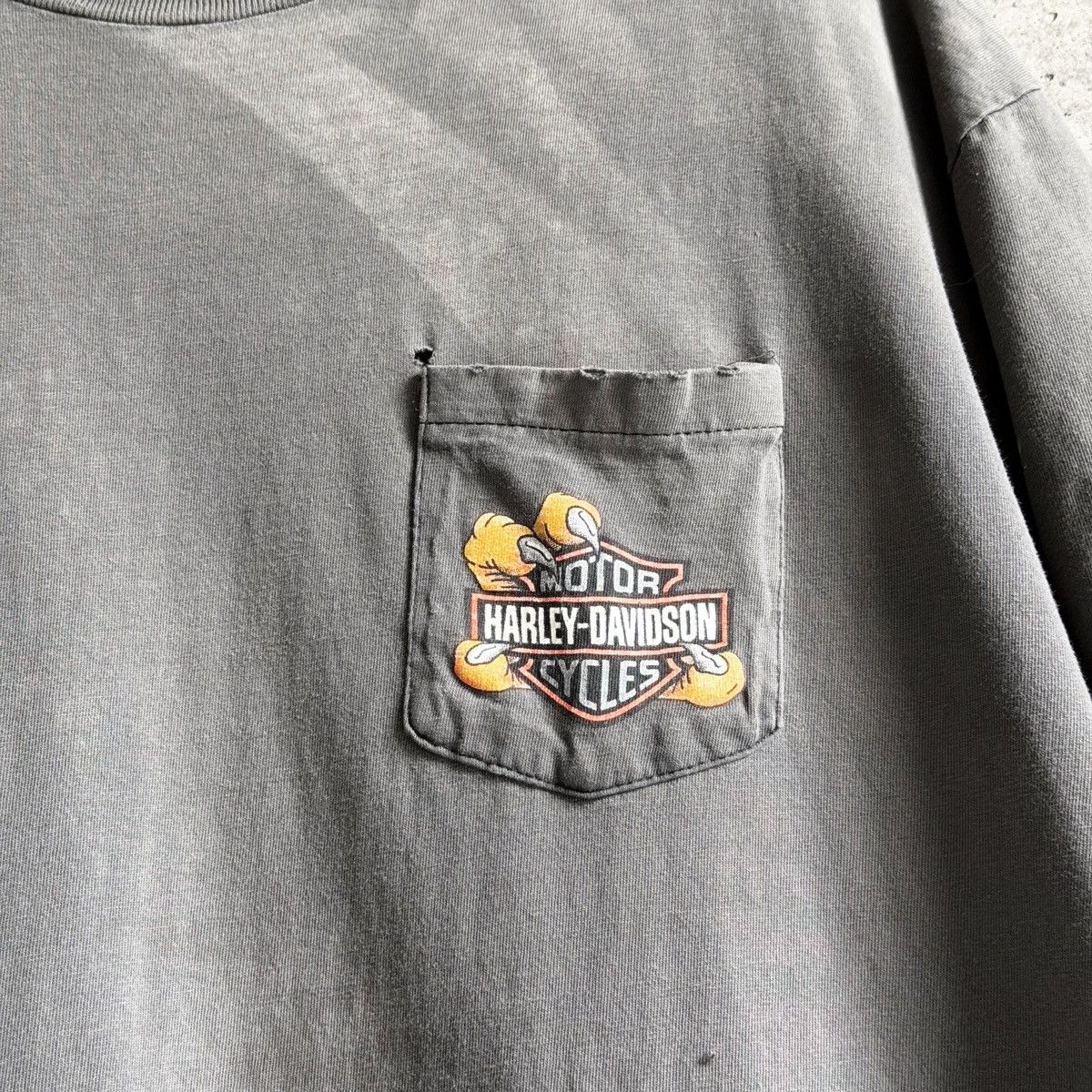 Harley Davidson 90s Vintage Single Stitch SUN FADED Harley Davidson T Shirt Size US XL / EU 56 / 4 - 4 Thumbnail