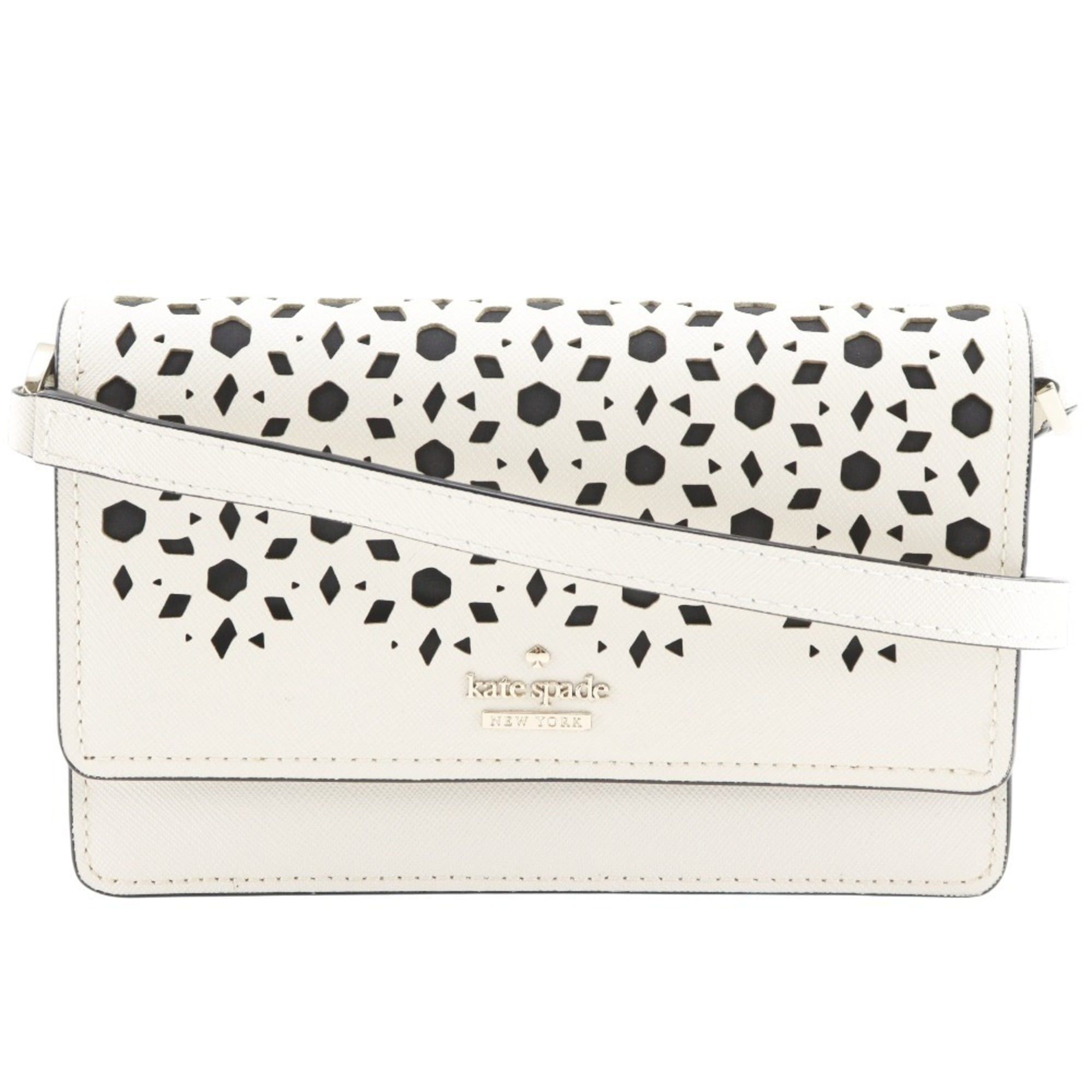 Kate Spade Kate Spade Pochette Shoulder Bag, Perforated Leather, 2-Way, PWRU5572, White, Magnetic Closure, Women's. Size ONE SIZE - 1 Thumbnail