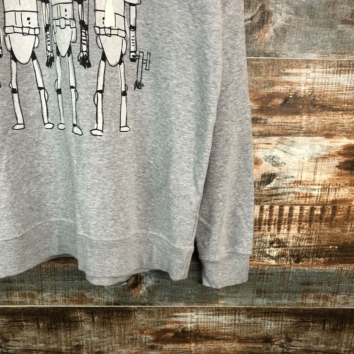 Cartoon Network × Star Wars Stars Wars storm Trooper movie Grey Hoodie #A1534 Size US M / EU 48-50 / 2 - 8 Thumbnail