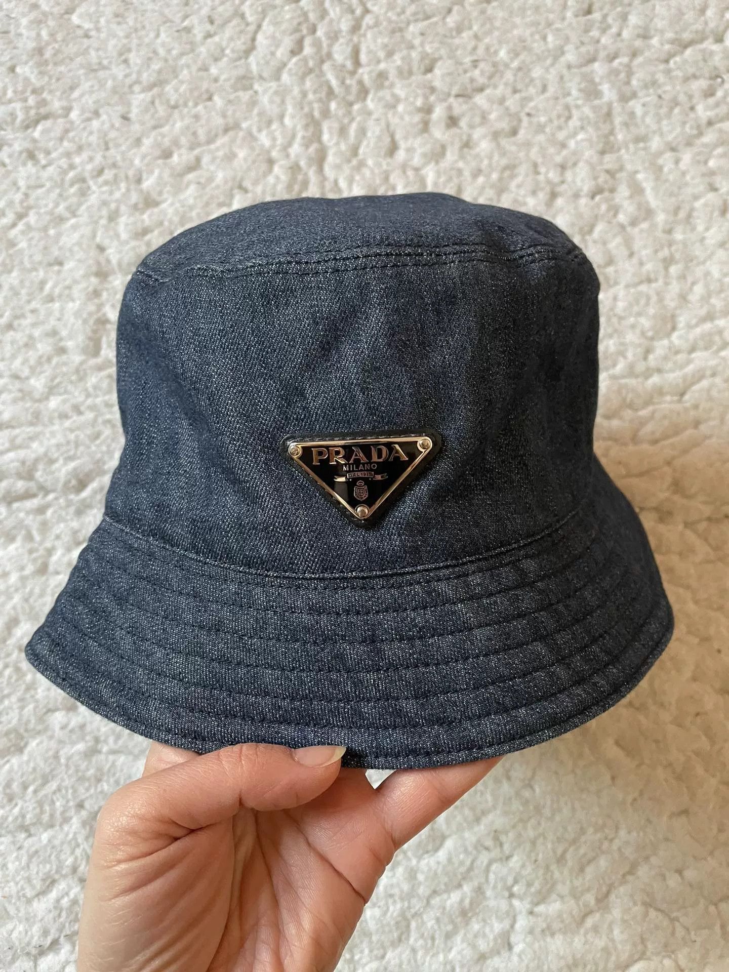 Prada Prada Denim Bucket Hat L Size ONE SIZE - 1 Thumbnail
