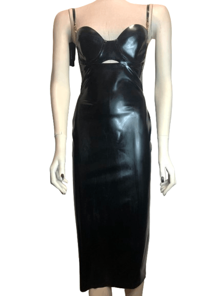 Versace VERSACE Black Latex Dress Size 40 ita Size S / US 4 / IT 40 - 3 Thumbnail