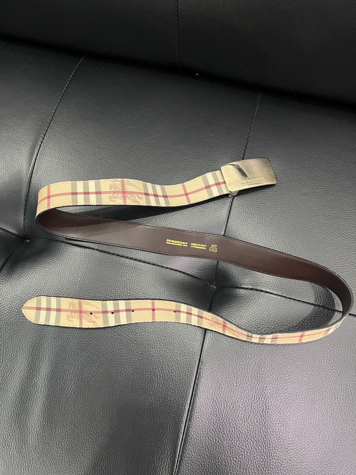 Burberry Burberry Equestrian Knight Check Belt Size ONE SIZE - 1 Thumbnail