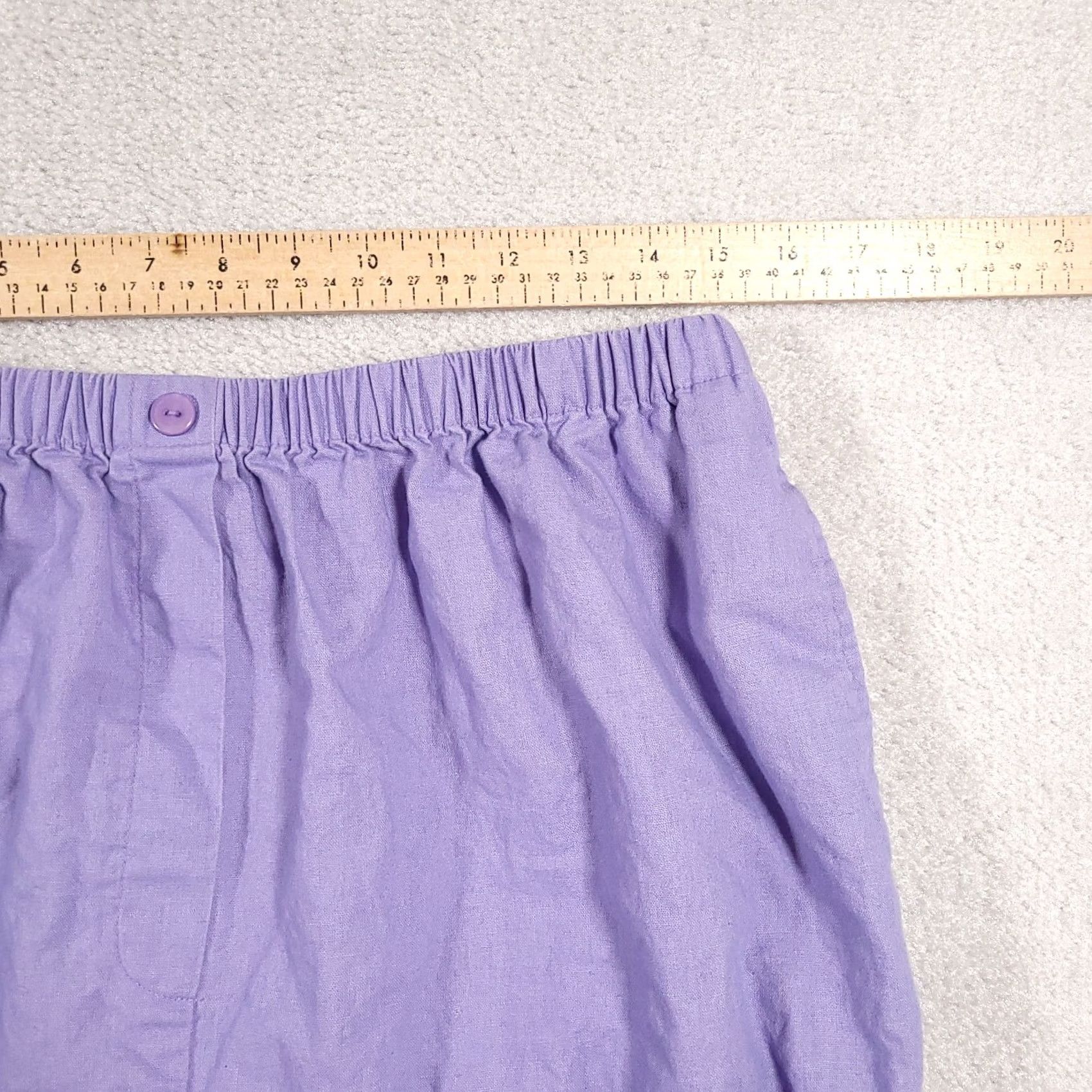 Vintage VINTAGE Premier International Pull-On Pants Women's 20W Blue Cottagecore Linen Blend Pants Women Plus 20W Blue Cottagecore Linen Blend Size 42" / US 20 - 7 Thumbnail
