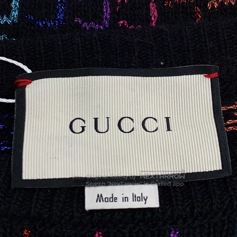 Gucci Gucci Colour block logo letter rainbow full print wool rou Size US S / EU 44-46 / 1 - 5 Thumbnail
