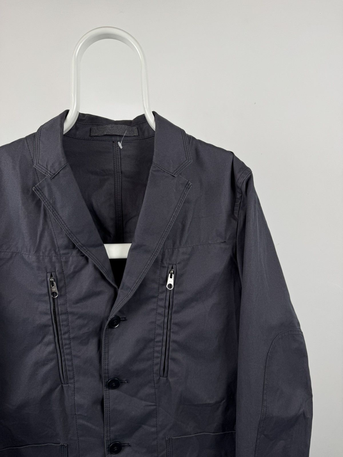 Grifoni Vintage Mauro Grifoni Denim Utility Blazer Made In Italy Size 50R - 2 Thumbnail
