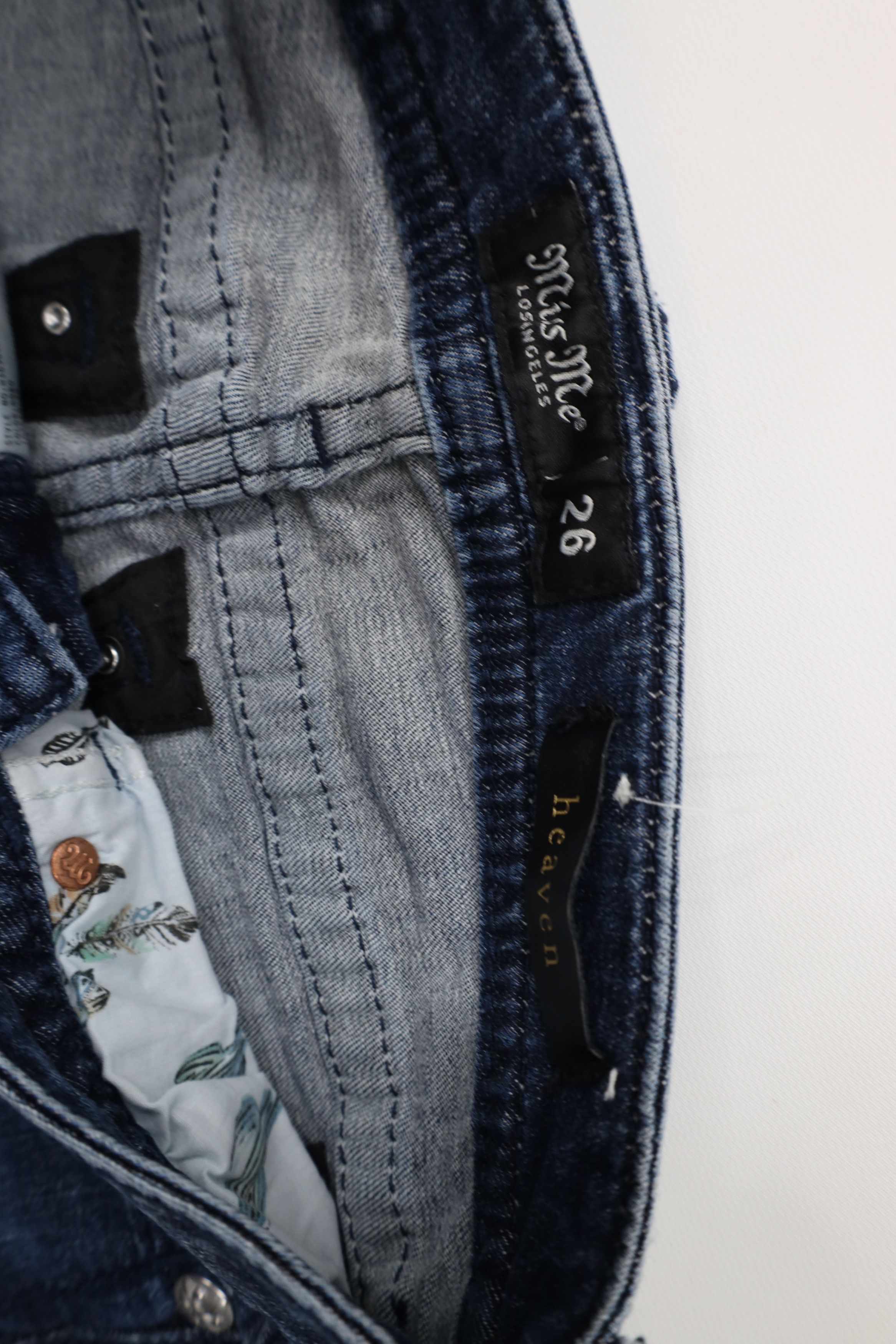 Miss Me Miss Me High Rise Skinny Leg Stretch Denim Jeans Rhinestone Size 26" / US 2 / IT 38 - 6 Thumbnail