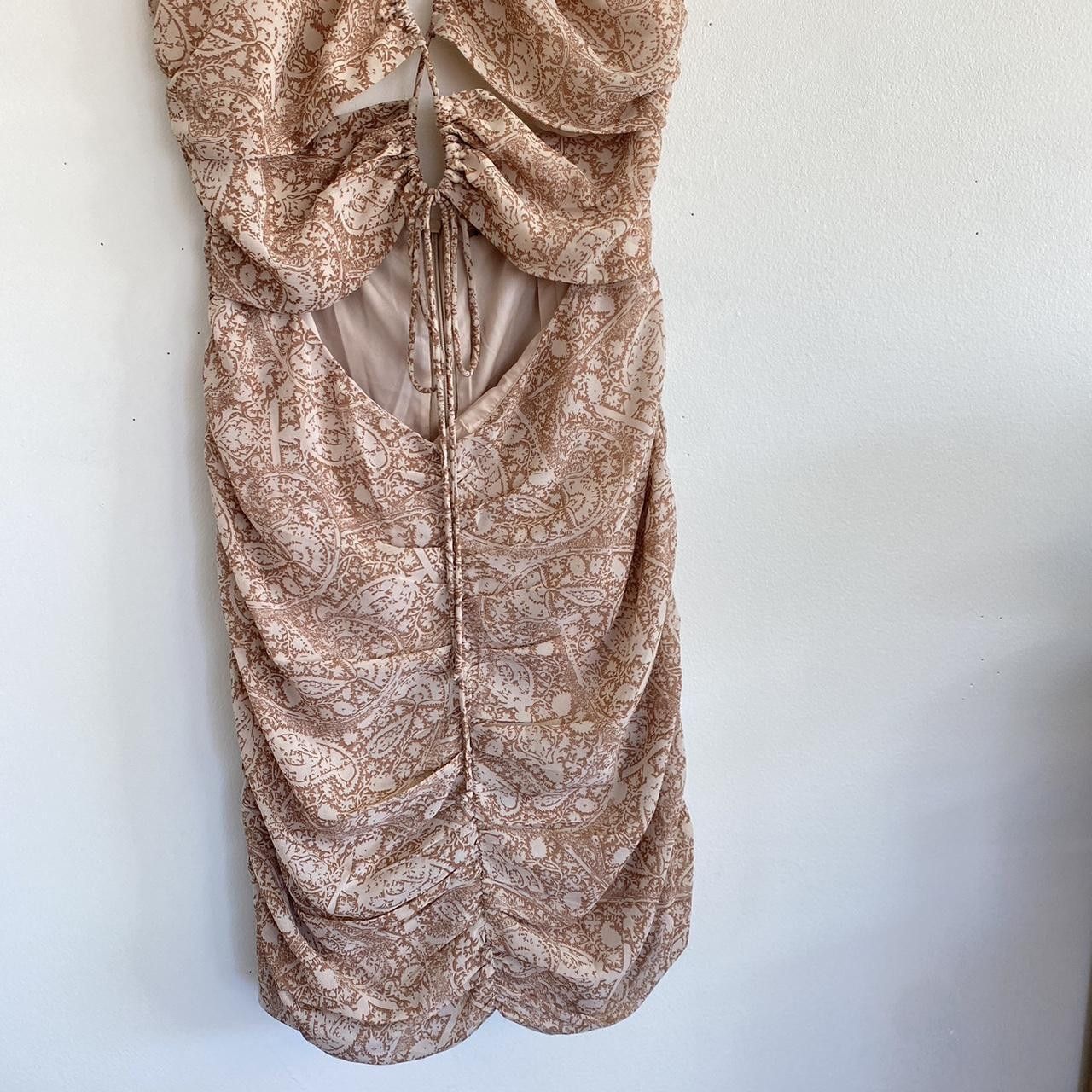 Designer COTTON CANDY MINI DRESS BOHO MAUVE PINK CUTOUT Size M / US 6-8 / IT 42-44 - 7 Thumbnail