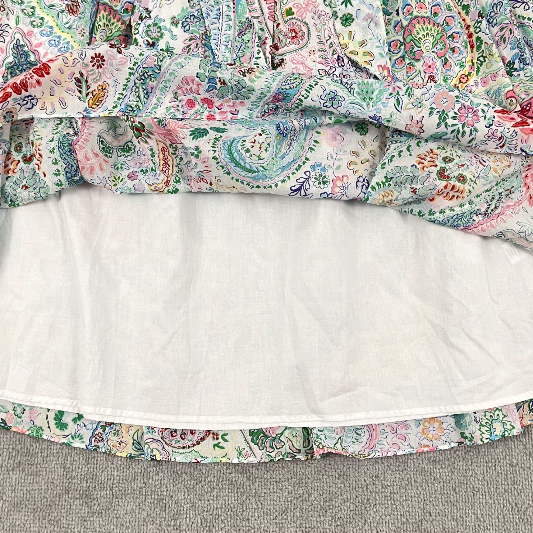 Talbots Talbots Midi Skirt Womens Sz 10 30 x 32" Floral Boho Prairie Cottagecore Tie Size 32" / US 10 / IT 46 - 5 Thumbnail