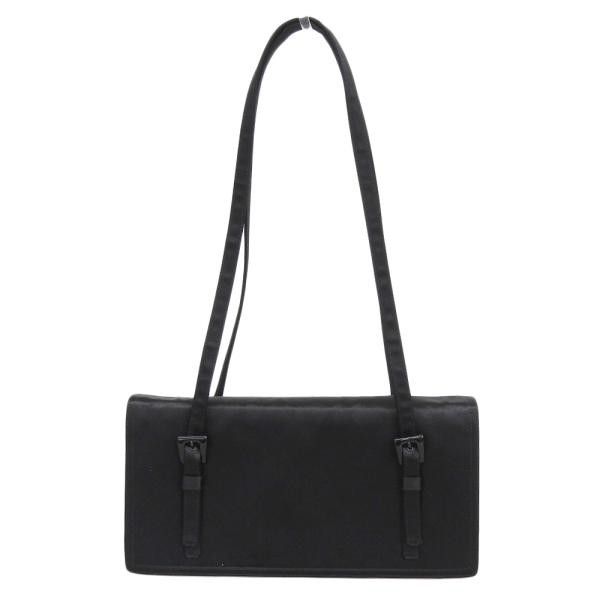 image of Prada Satin Shoulder Bag in Black, Women's