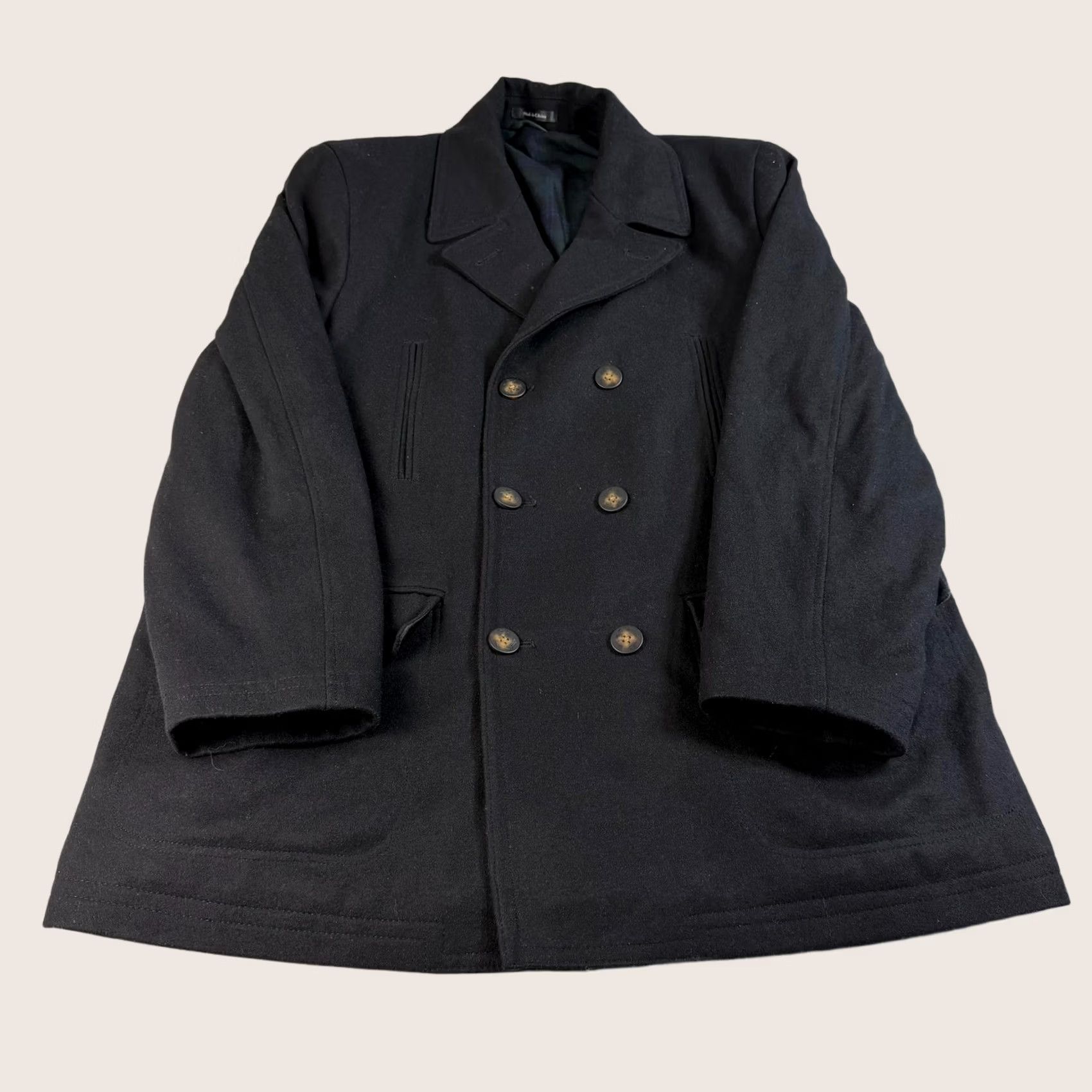 Ralph Lauren Lauren Ralph Lauren Pea Coat Men 48L Black Wool Nautical Double Breasted Heritag Size US M / EU 48-50 / 2 - 1 Thumbnail