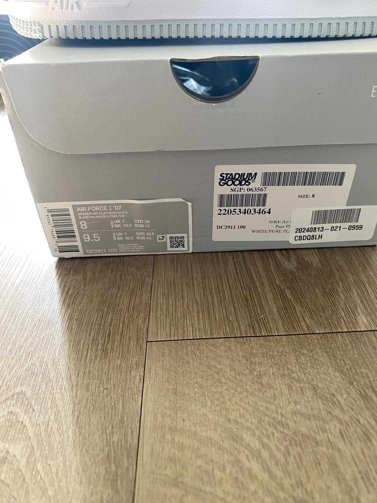Nike Nike Air Force 1 '07 Shoes White Grey Pure Platinum Size US 8 / EU 41 - 6 Thumbnail