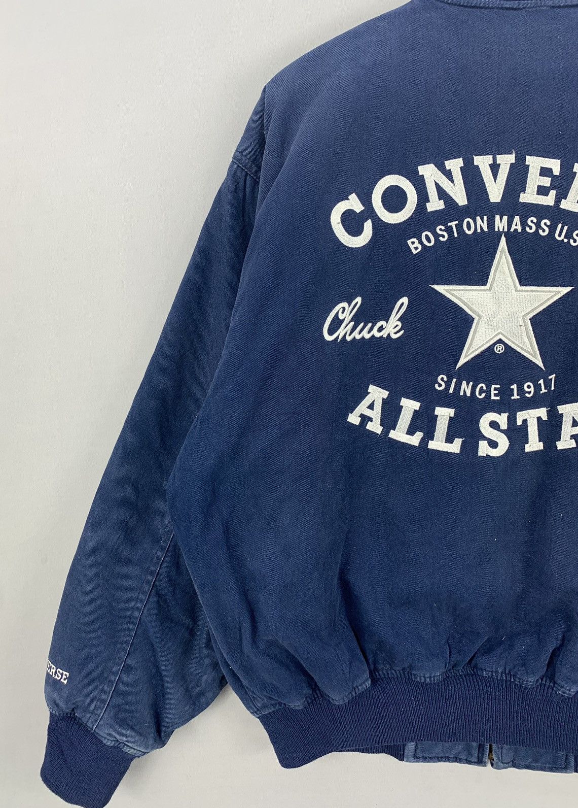 Converse Vintage 90s Era Converse All Star Embroidered Bomber Jacket Size US L / EU 52-54 / 3 - 12 Thumbnail