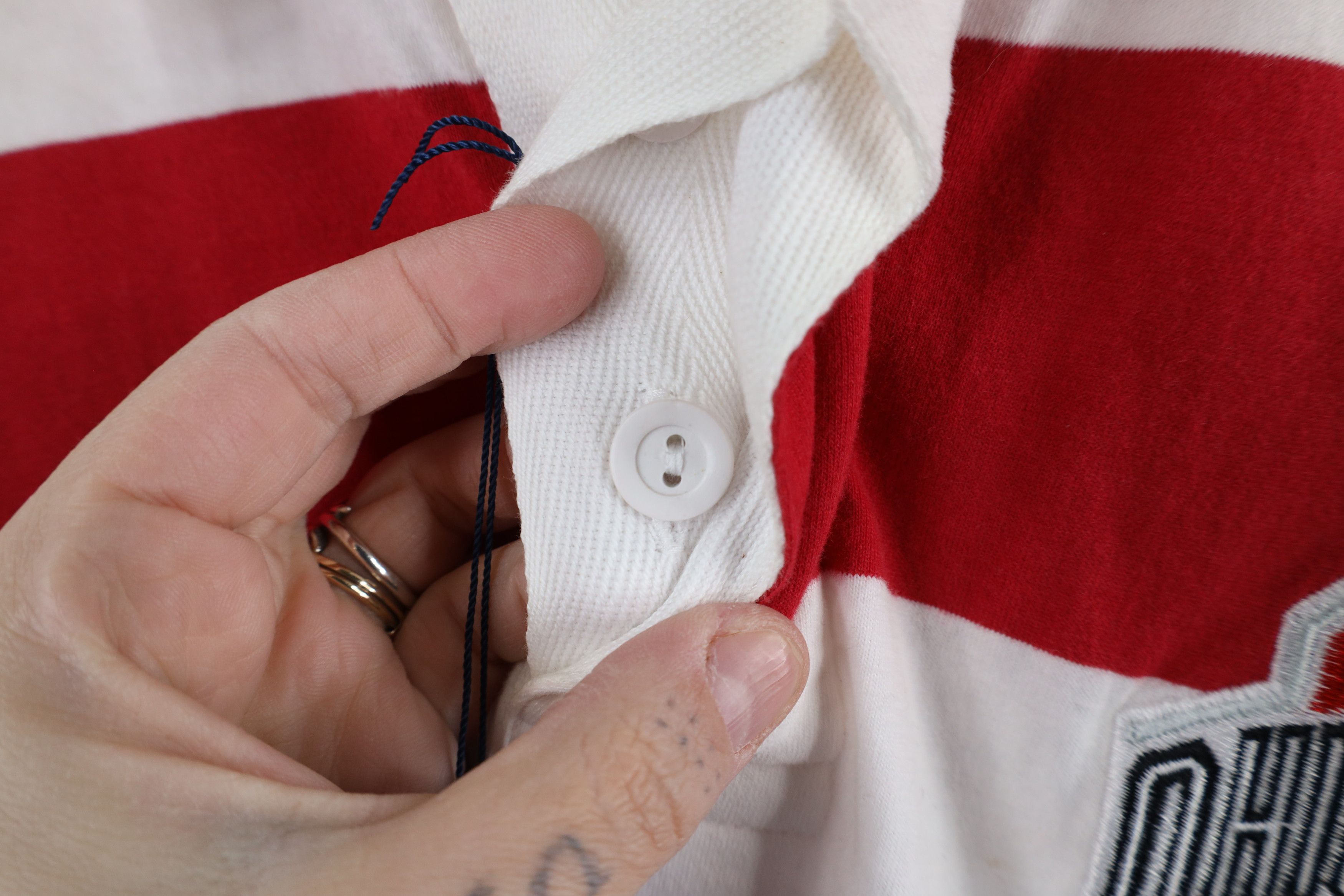 Vintage Deadstock Vintage 90s Spell Ohio State University Rugby Polo Size US M / EU 48-50 / 2 - 6 Thumbnail