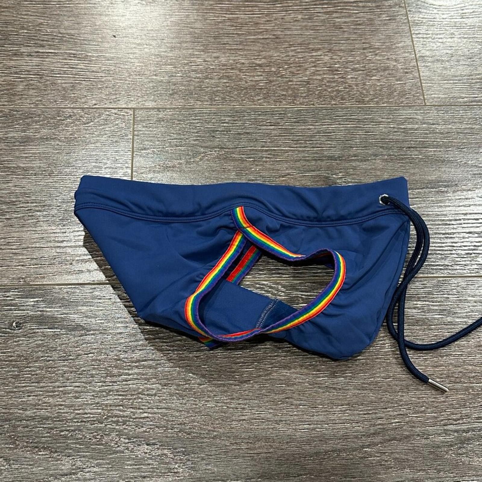 Other 2(X)IST Men’s Swim Brief – Size Small – Navy with Rainbow Size US 30 / EU 46 - 6 Thumbnail