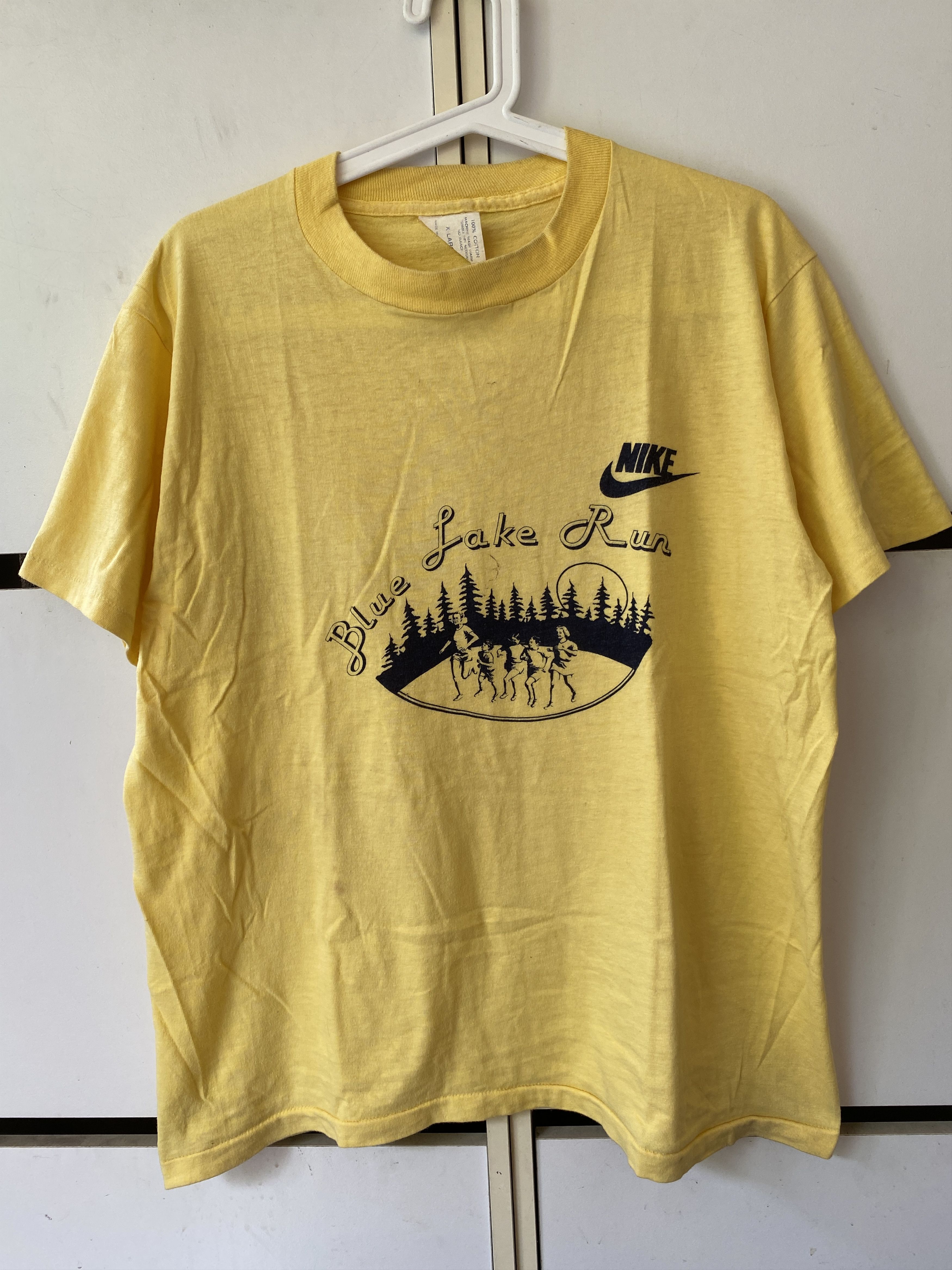 Made In Usa Nike Vintage VINTAGE 80 NIKE PINWHEEL BLUE LAKE RUN T SHIRT Grailed