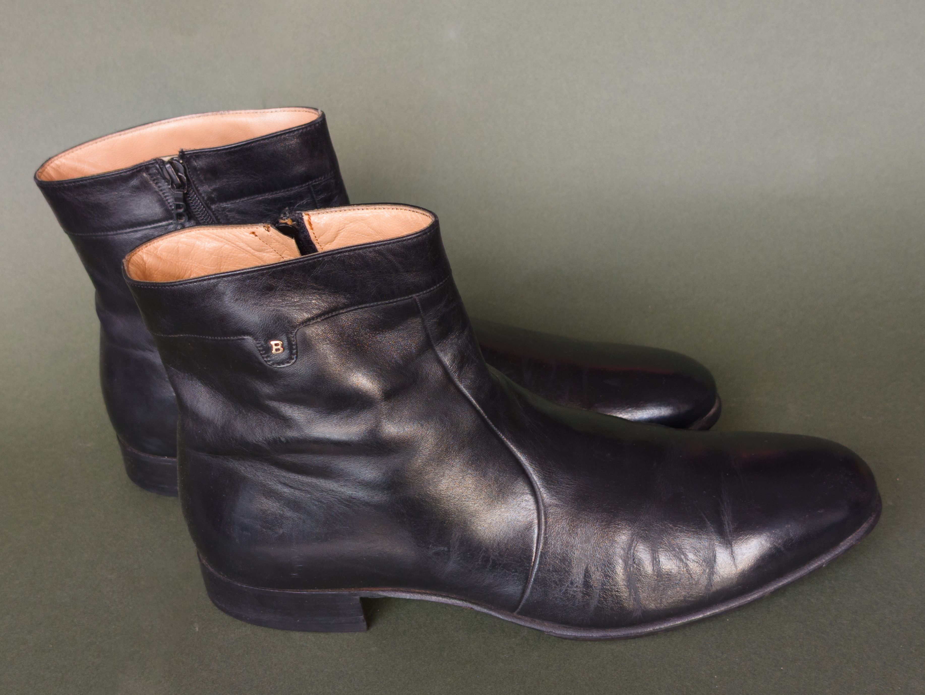 Bally Black Leather Ankle Boots Men’s Shoes