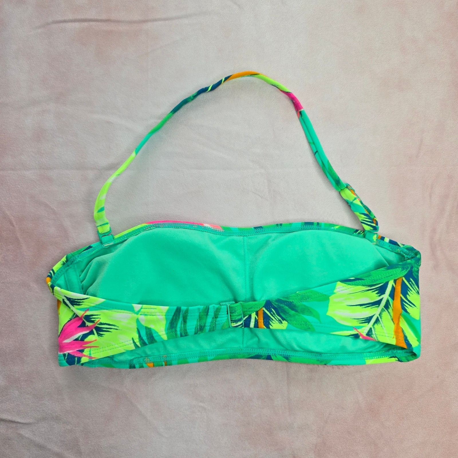 Other Xhilaration Green Tropical Floral String Hook Bikini Top M Size ONE SIZE - 5 Thumbnail