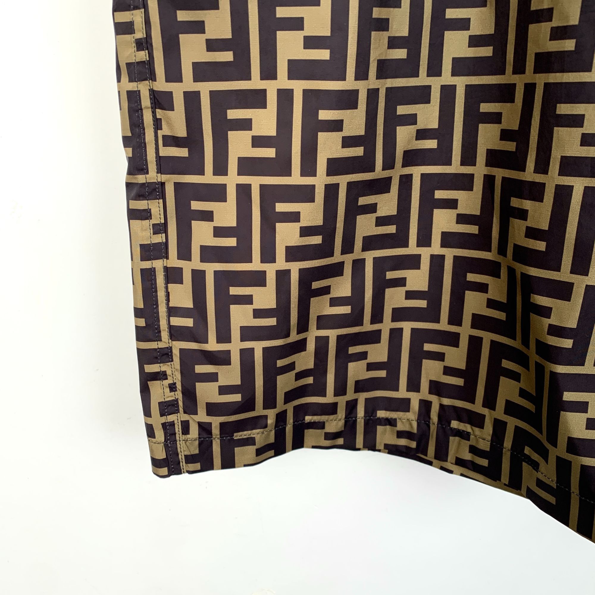Fendi Fendi Brown FF Logo-Printed Casual Shorts Mens Size 52 Size US 36 / EU 52 - 4 Thumbnail