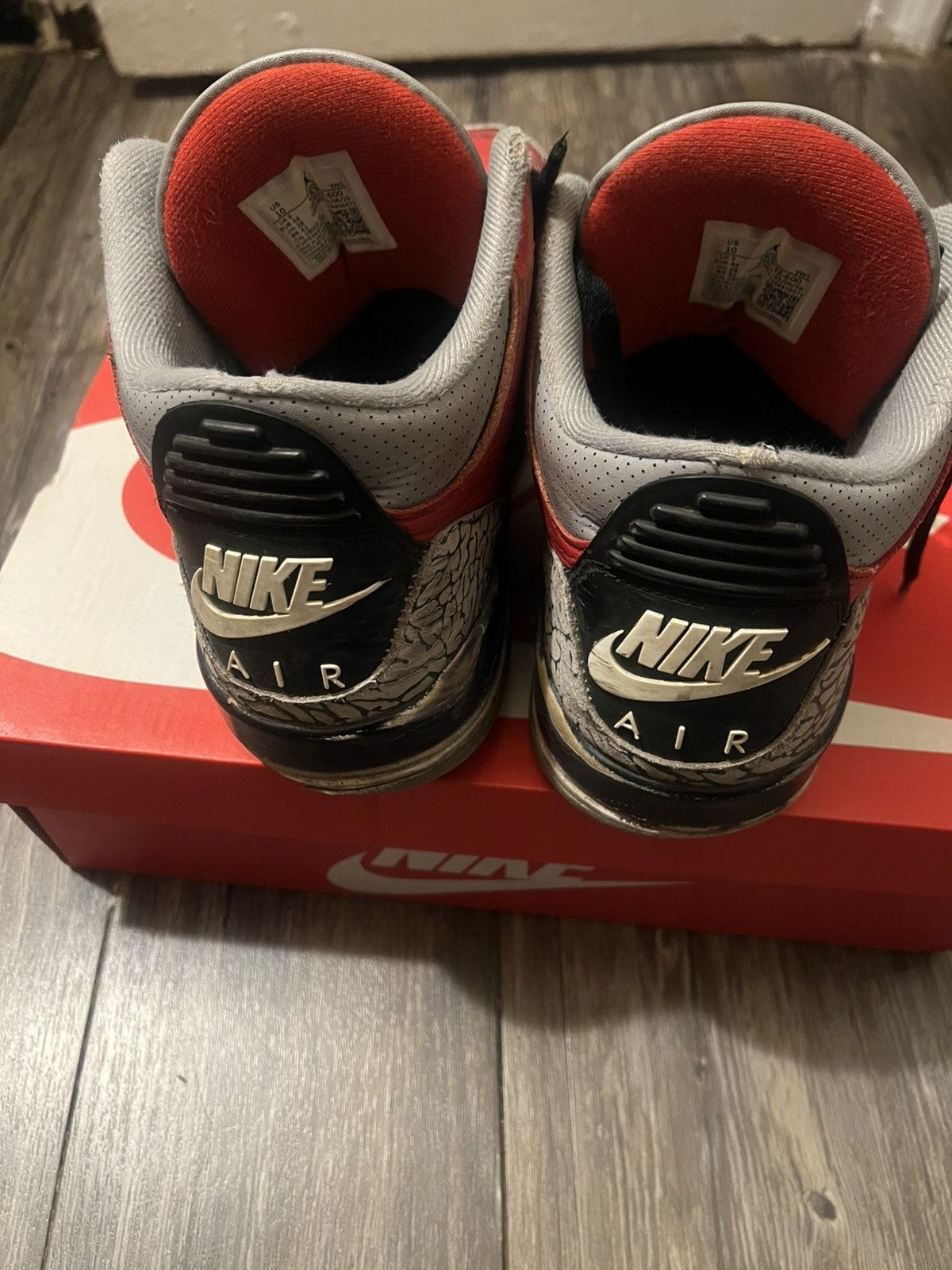Jordan Brand Air Jordan 3 “Red Cement” – Size 10 – Used Condition Size US 10 / EU 43 - 4 Thumbnail