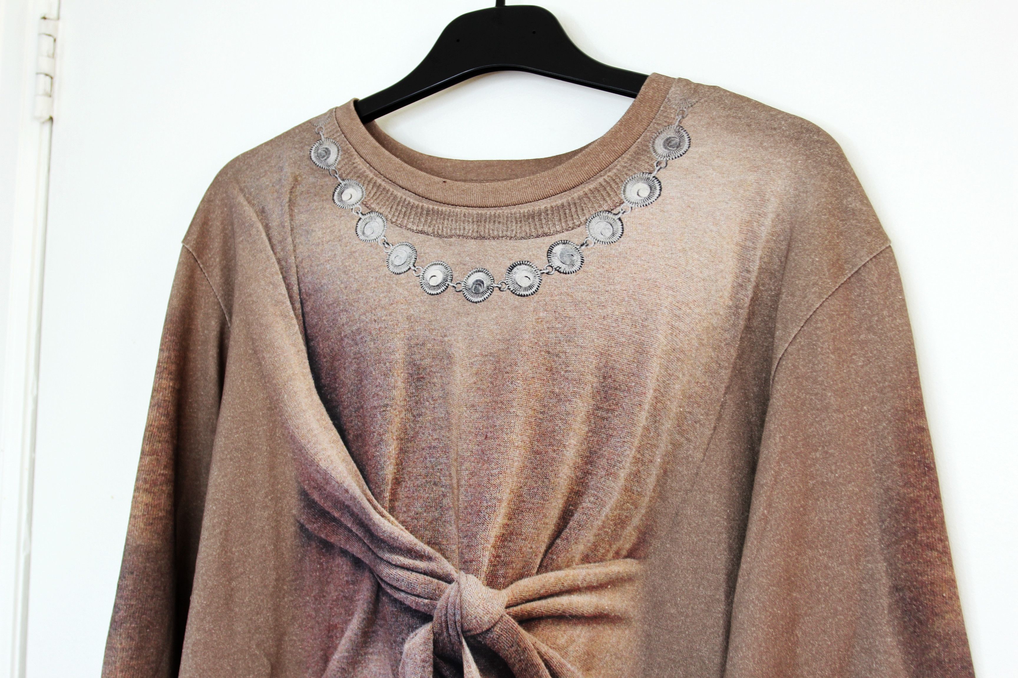 Marine Serre BNWT AW25 MARINE SERRE TROMPE L'OEIL KNIT JERSEY TSHIRT L Size US L / EU 52-54 / 3 - 4 Thumbnail