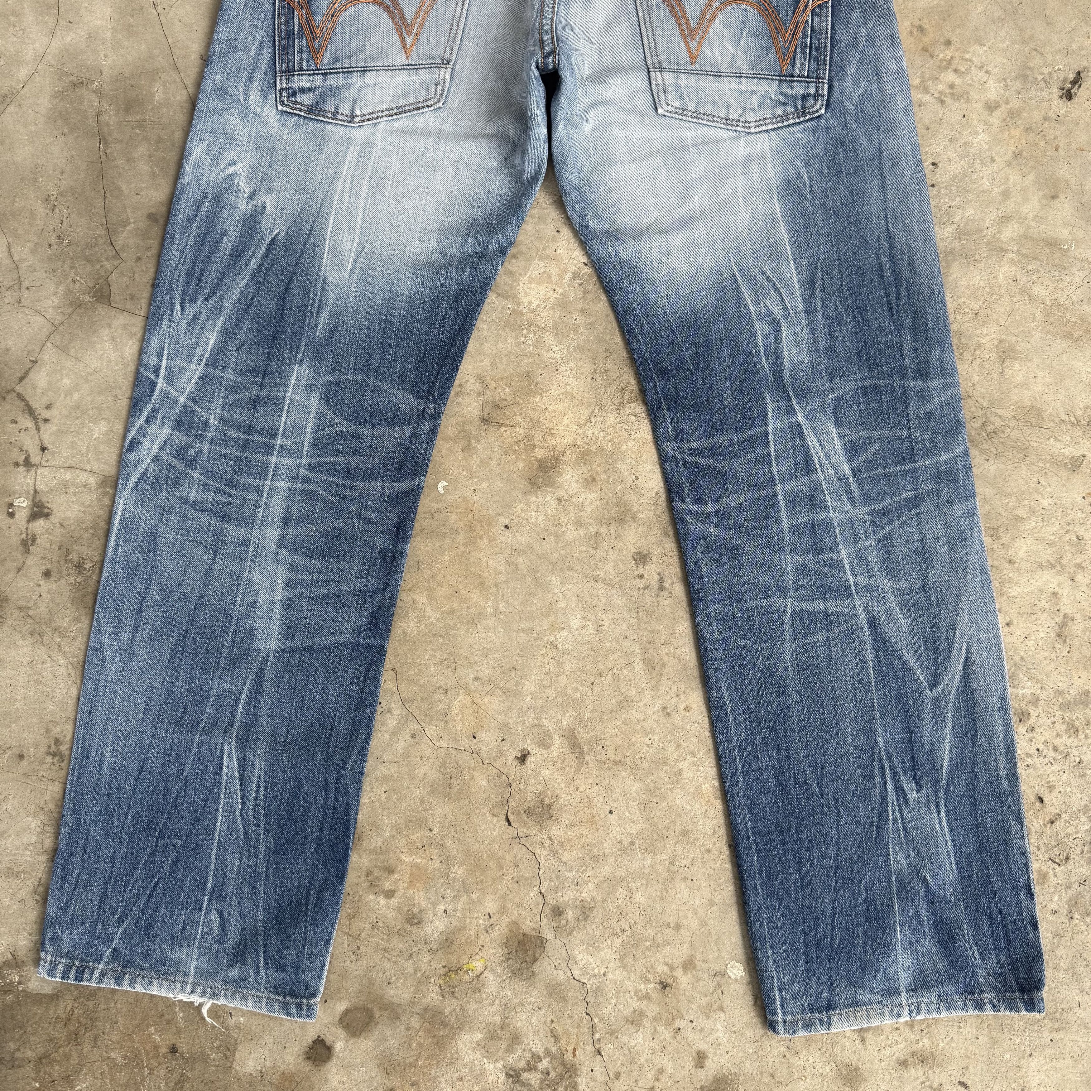 Edwin W36 Vintage Edwin Faded Mud wash Denim Jean Pants Size US 36 / EU 52 - 8 Thumbnail