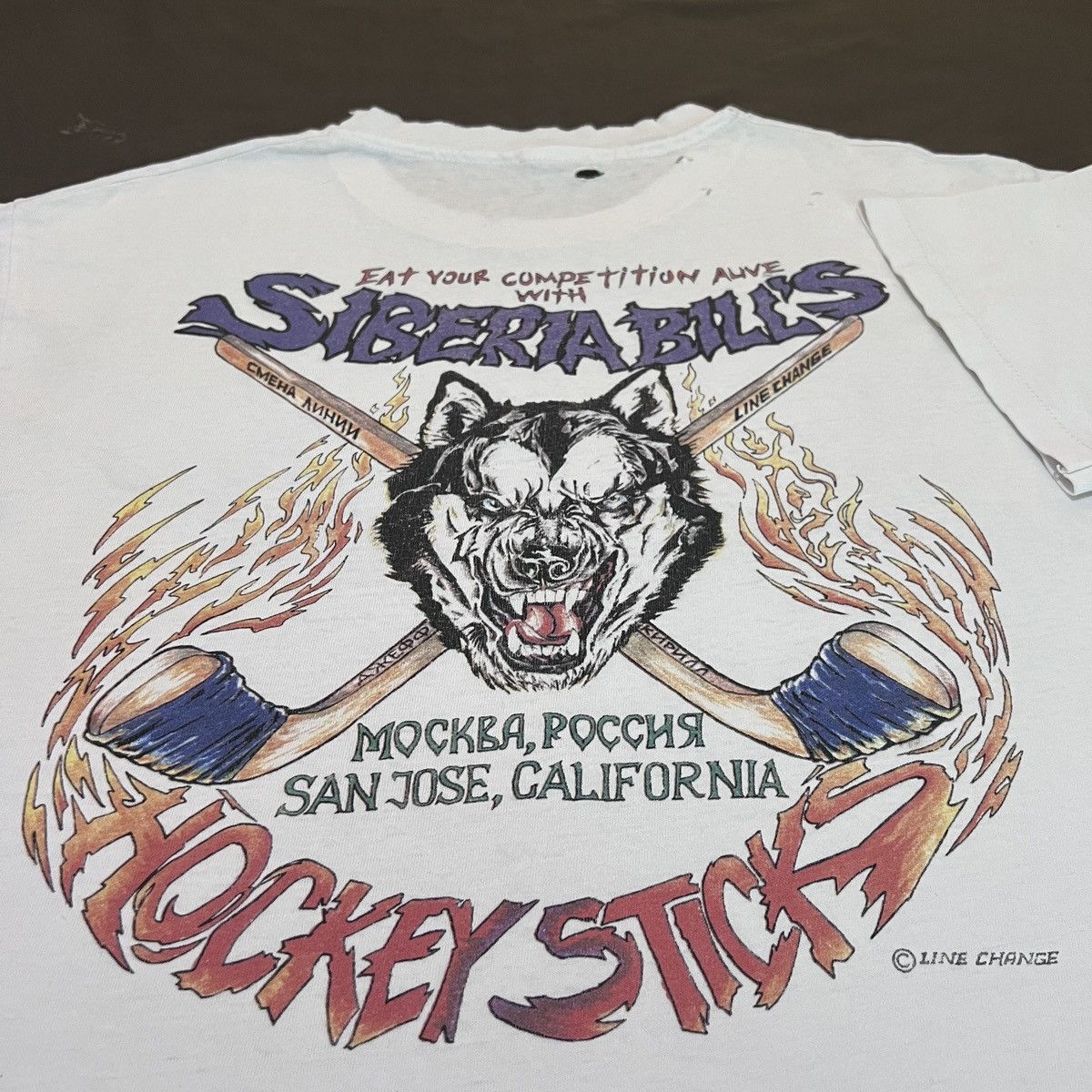 NHL × Vintage Vintage 90s SIBERIA BILL’S HOCKEY STICKS TEE Size US M / EU 48-50 / 2 - 1 Thumbnail