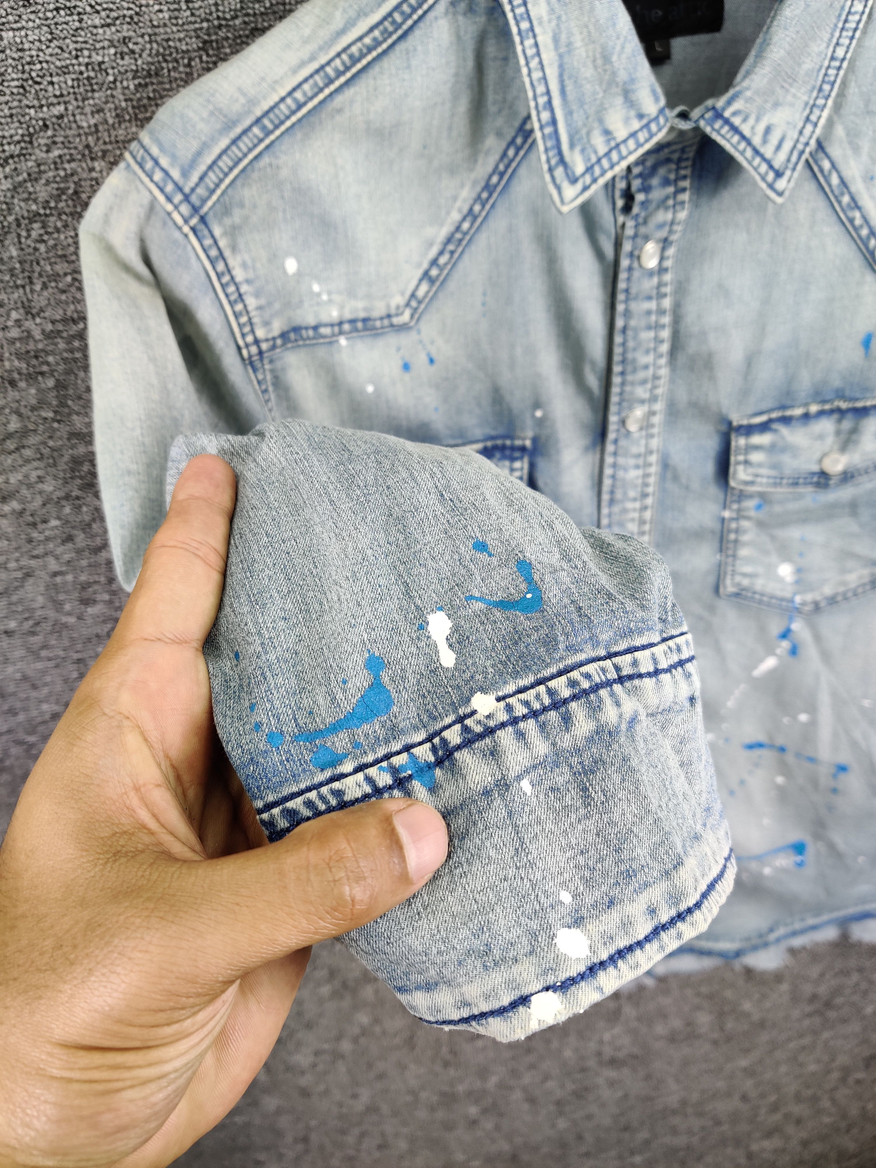 In The Attic Vintage In The Attic Paint Denim Button Ups Shirt Size US L / EU 52-54 / 3 - 10 Thumbnail
