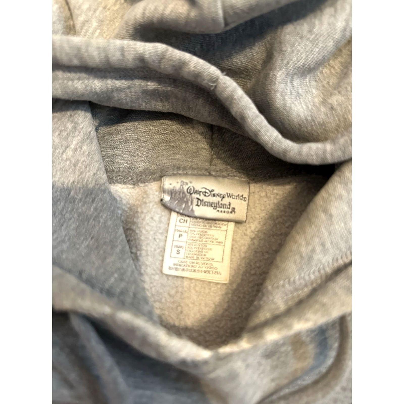 Disney VINTAGE Disneyland Resort Mickey Hoodie Walt Disney World Sweatshirt Large Gray Size US L / EU 52-54 / 3 - 5 Thumbnail
