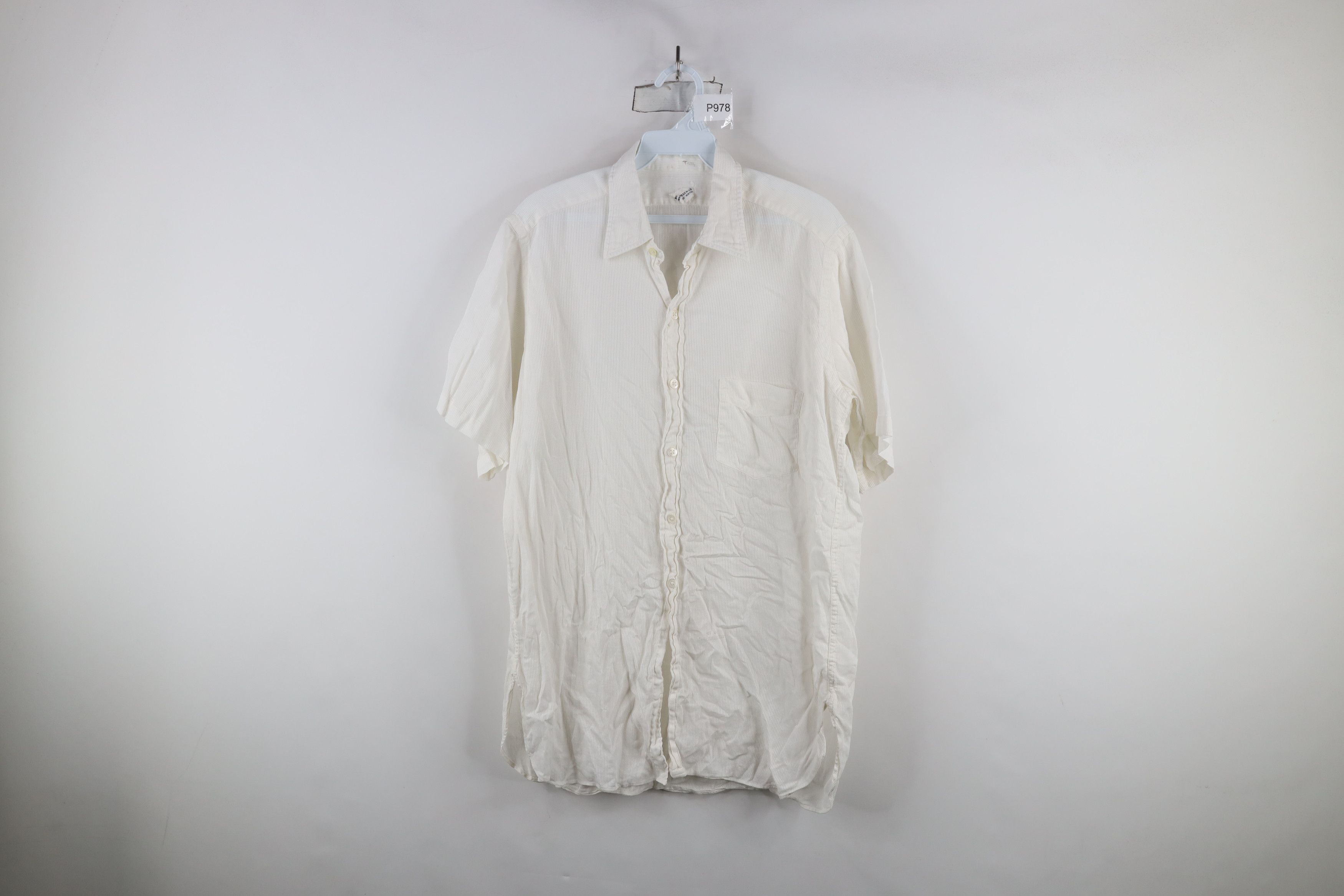 Vintage 30s 40s B Altman Co Ribbed Short Sleeve Button Shirt