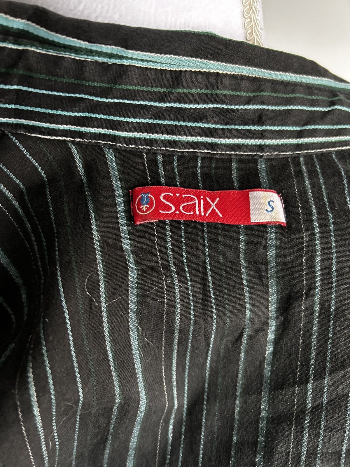 Vintage Vintage Saix 2000s Navy Blue Striped Shirt Size S / US 4 / IT 40 - 17 Thumbnail