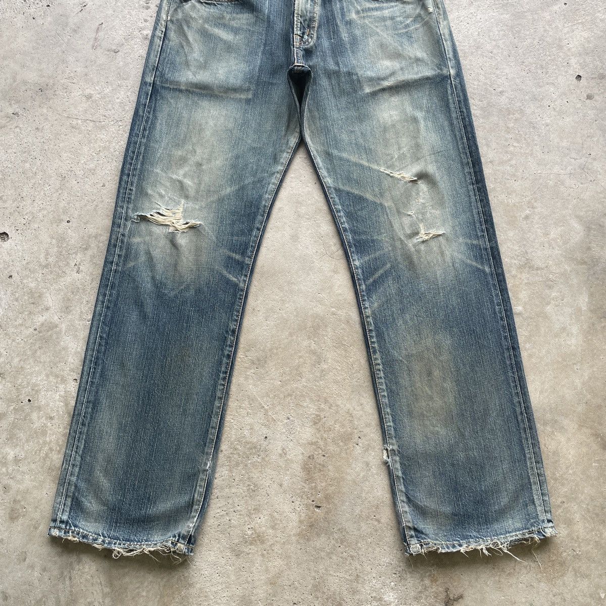 Japanese Brand Vintage Edwin 504 Distressed Mudwash Faded Pants Jeans W34 Size US 34 / EU 50 - 4 Thumbnail