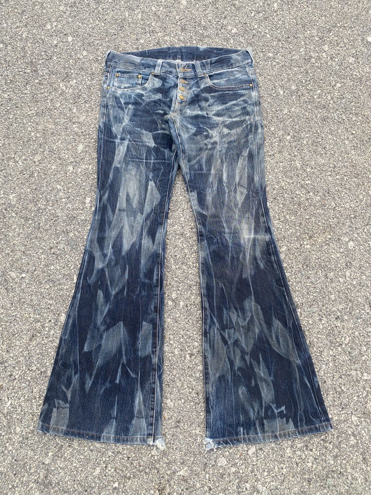 Tornado Mart Rare SAMPLE Tornado Mart Flare Diamond Cut Acid Wash Size US 33 - 1 Thumbnail