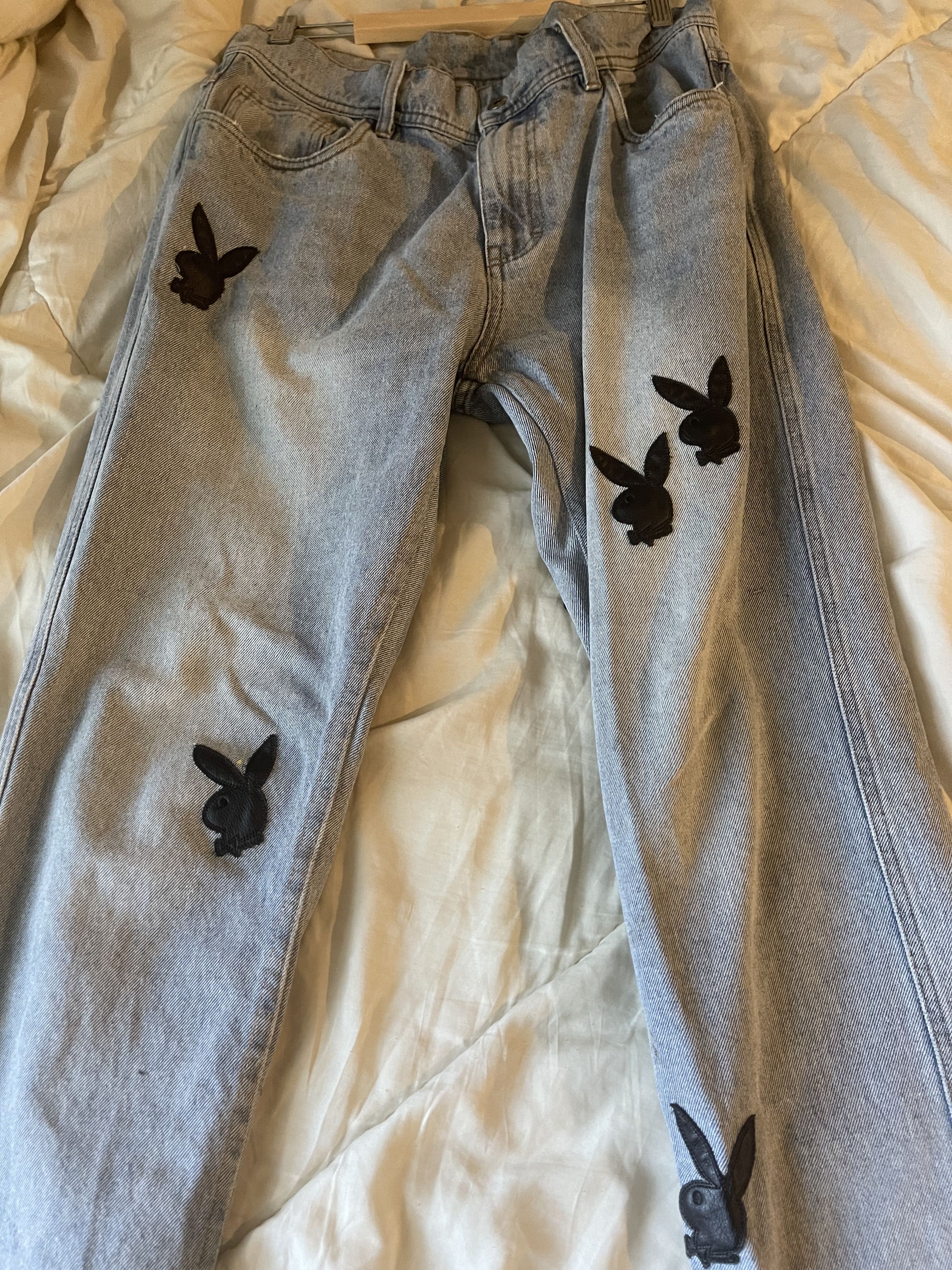 Playboy × Pleasures Pleasures Playboy Jeans (light blue) Size US 32 / EU 48 - 1 Thumbnail