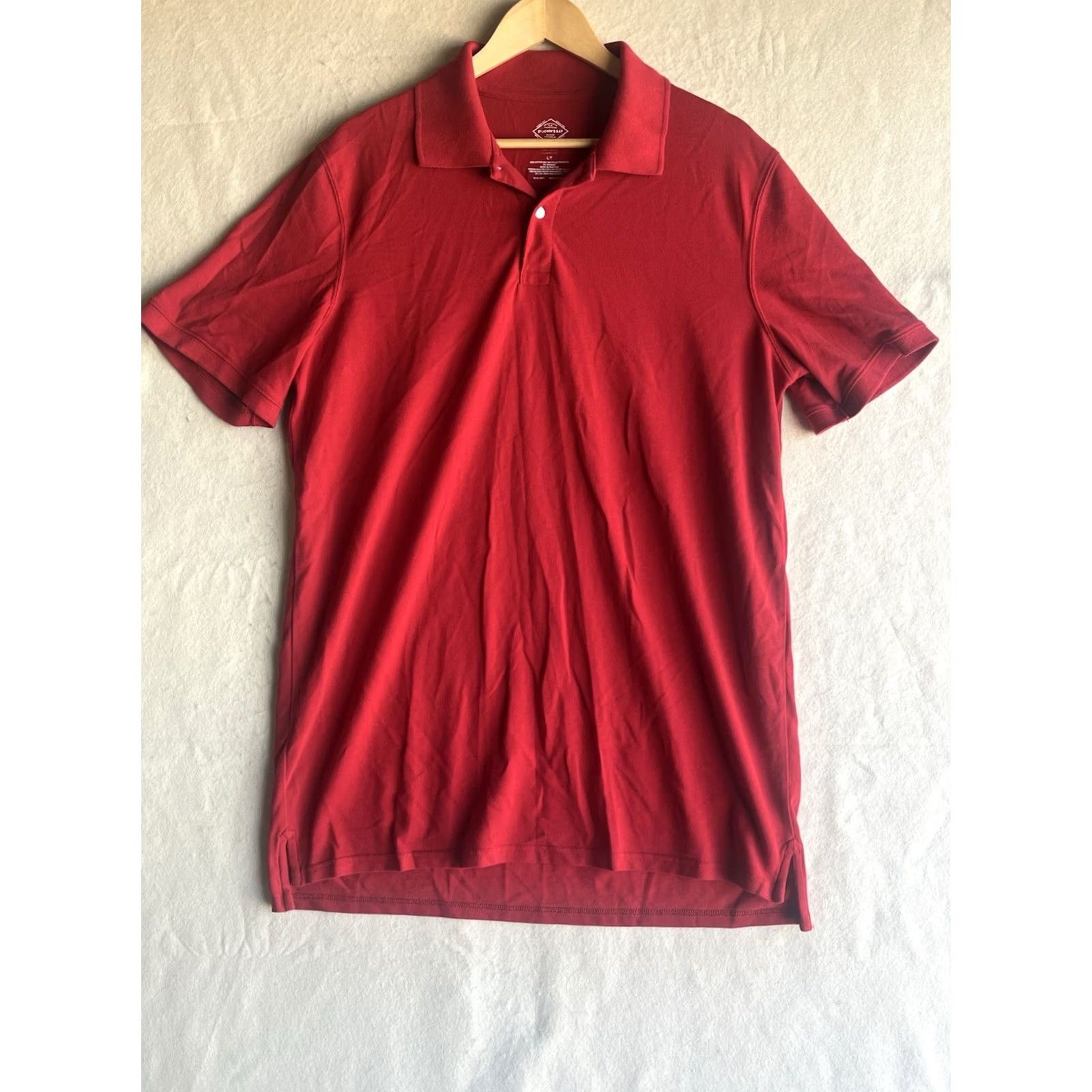 Vintage St. Johns Bay Polo Shirt Mens LT Tall Red Cotton Logo Golf Shirt Polo Size US L / EU 52-54 / 3 - 2 Thumbnail