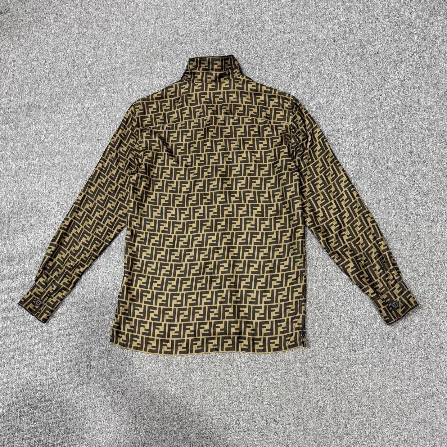 Fendi Fendi allover print silk long-sleeve shirt 38 Mint Size S / US 4 / IT 40 - 2 Thumbnail