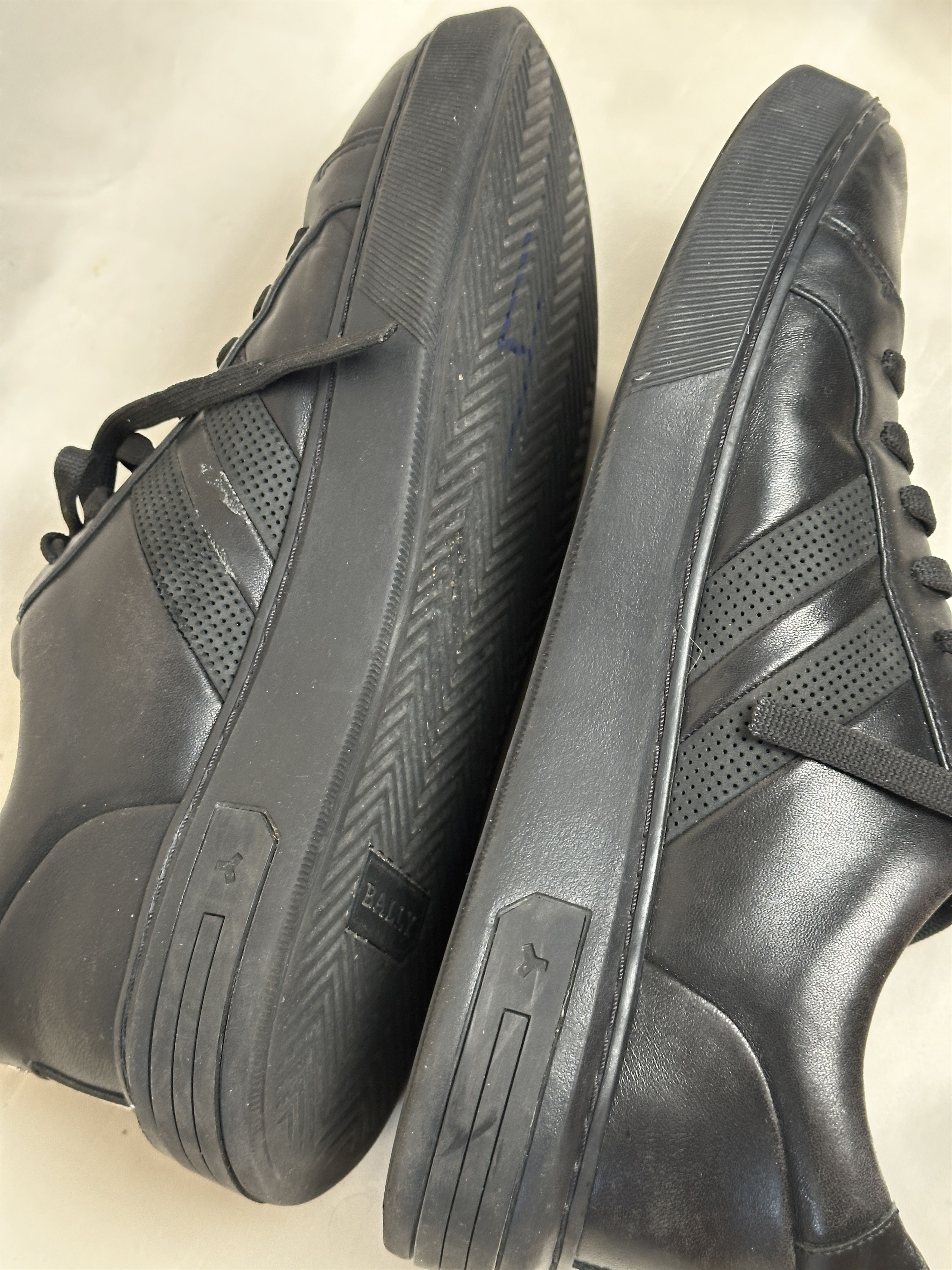 Bally Men's Leather Sneakers Bally Maxim Black US Size 10D Size US 10 / EU 43 - 7 Thumbnail