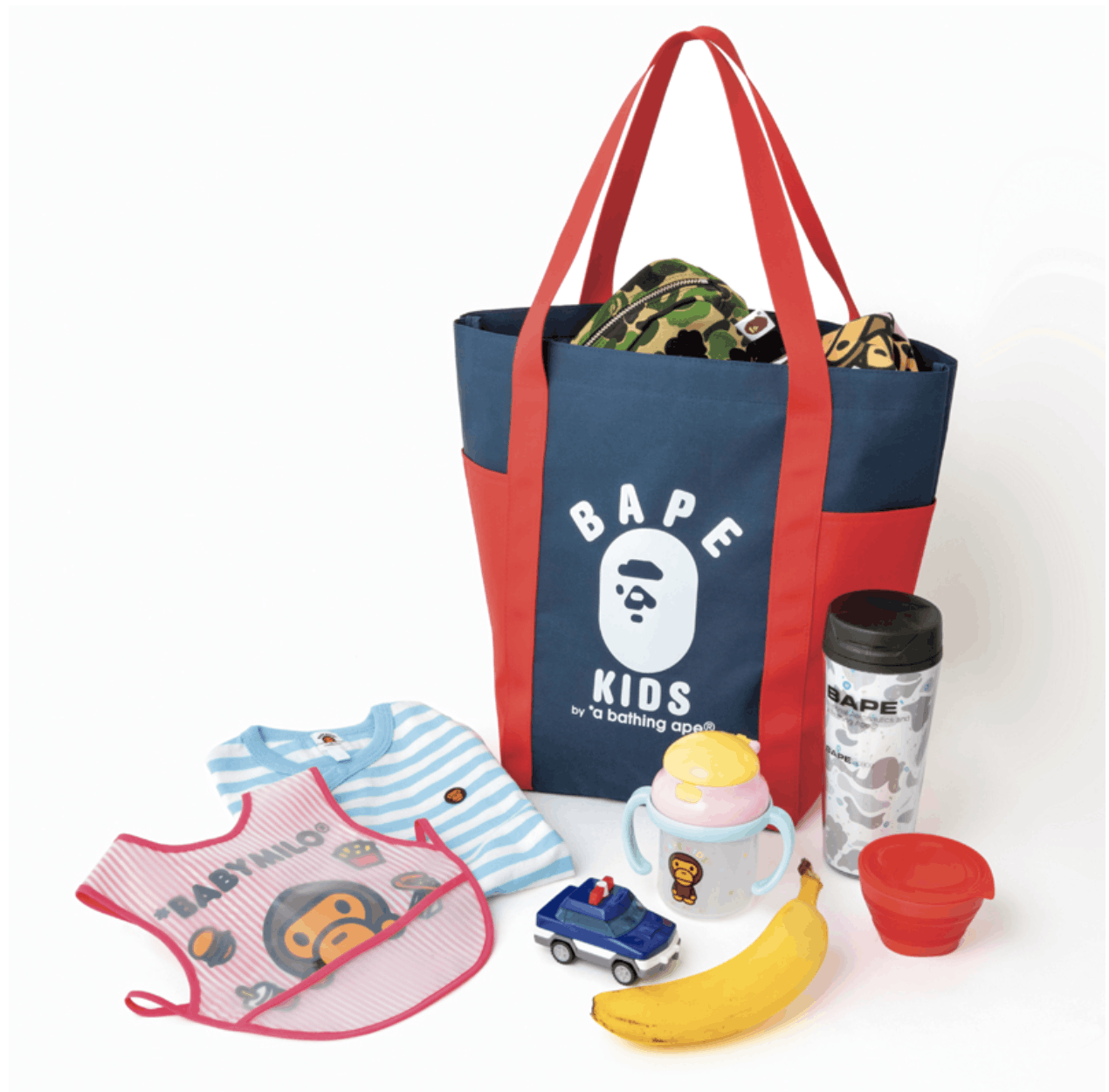 Bape Rare BAPE KIDS Tote Bag Ape Head Logo A BATHING APE Size ONE SIZE - 4 Thumbnail