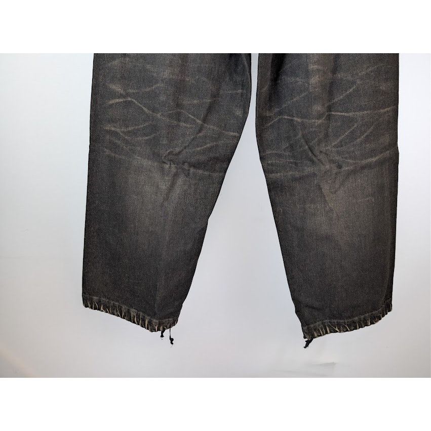 Maison MIHARA YASUHIRO o1rshd1 Amateur Sewn Wide Denim Jeans in Black Size US 32 / EU 48 - 14 Thumbnail